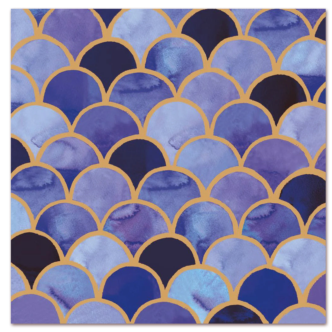 Aqua Art Deco Paper Luncheon Napkins