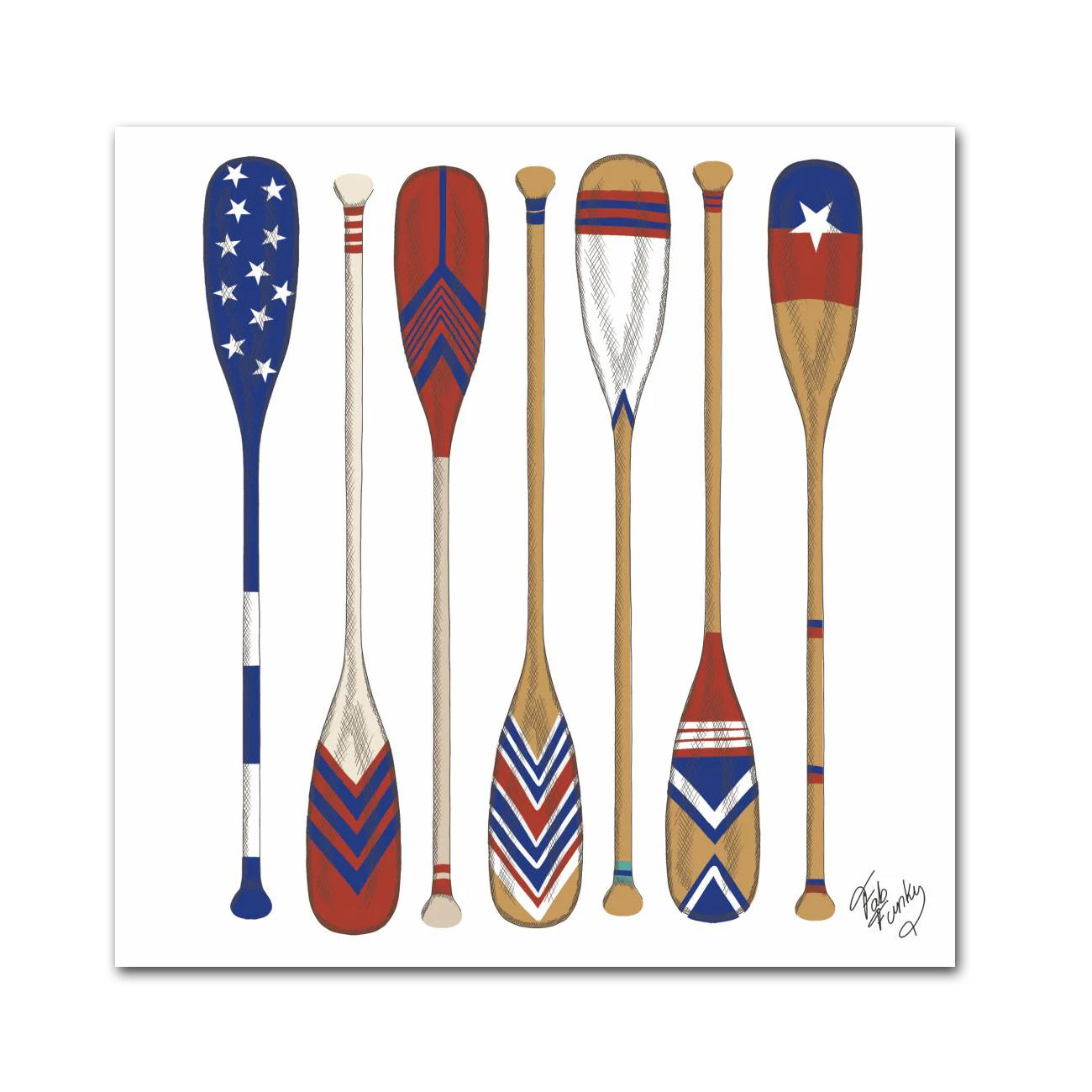 Outrigger Oars Paper Beverage Napkins