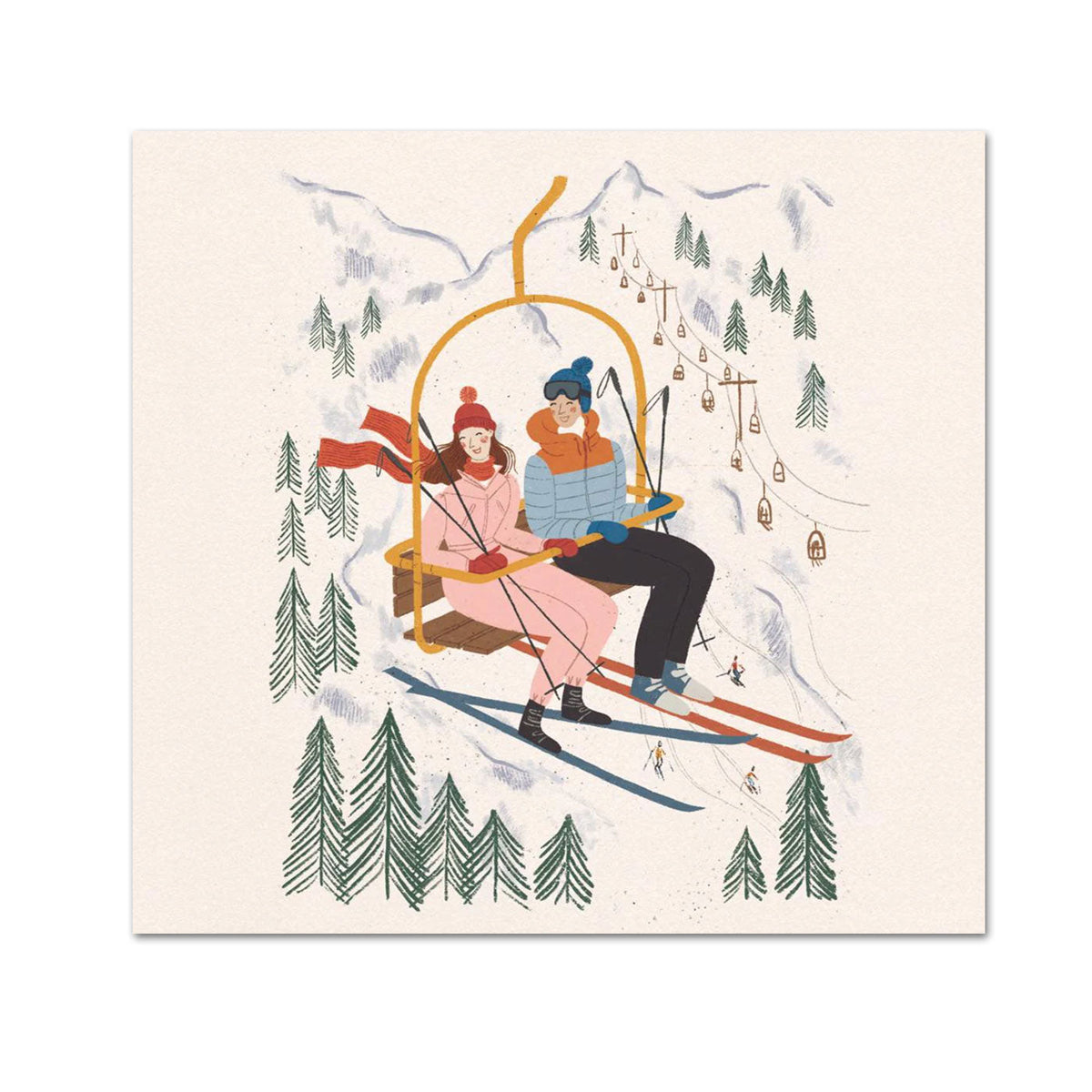 Zermatt Skiing Paper Beverage Napkins