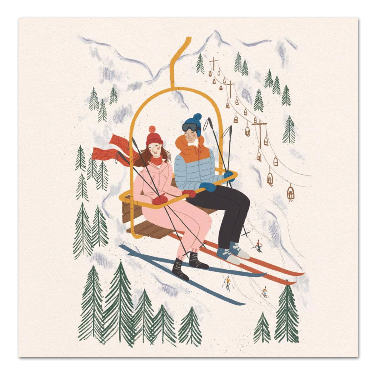 Zermatt Skiing Paper Luncheon Napkins