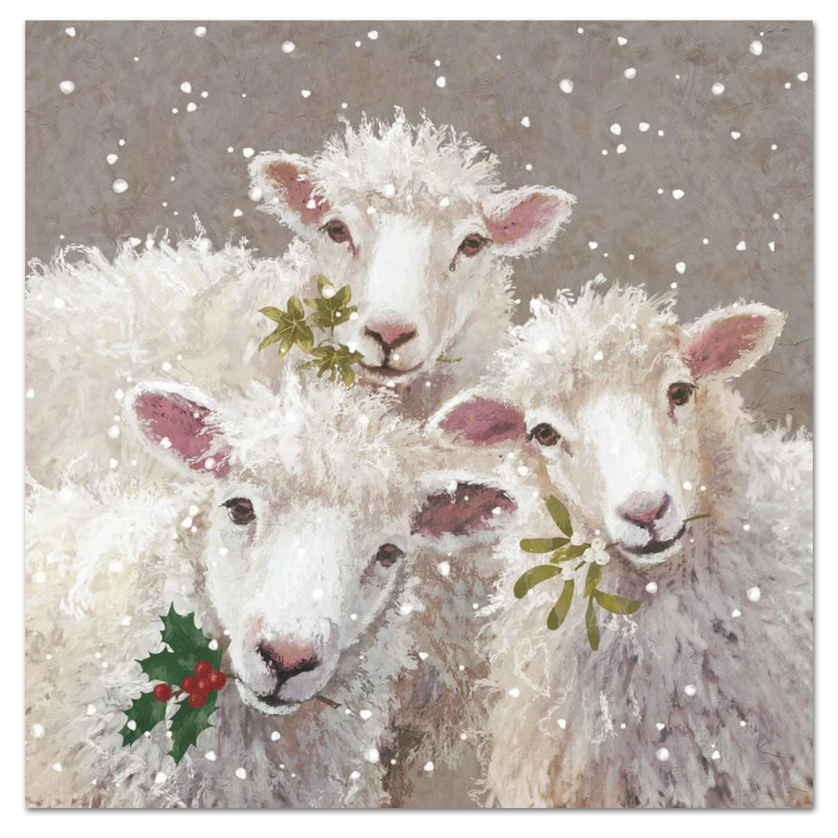 Holiday Sheep Paper Luncheon Napkins