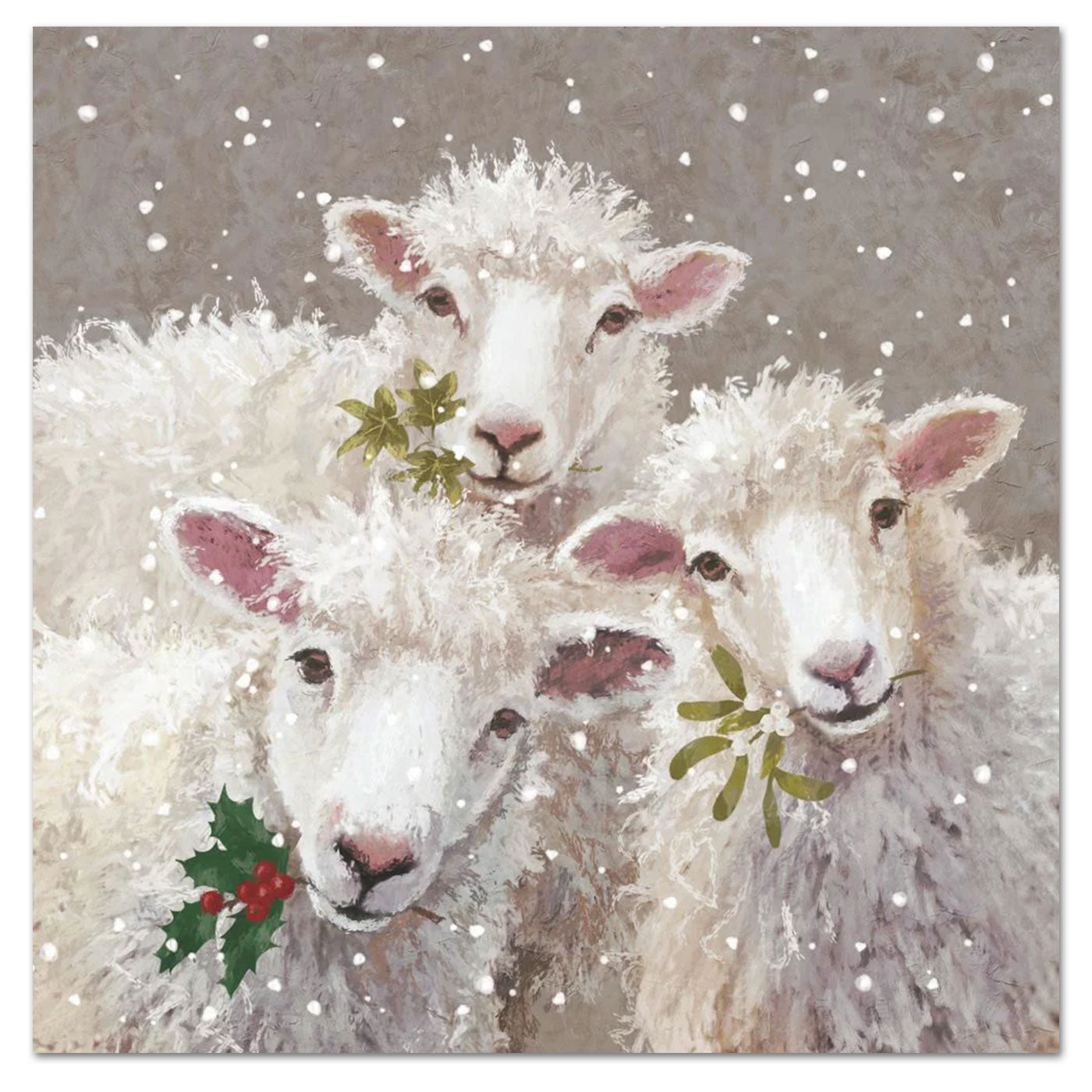 Holiday Sheep Paper Luncheon Napkins