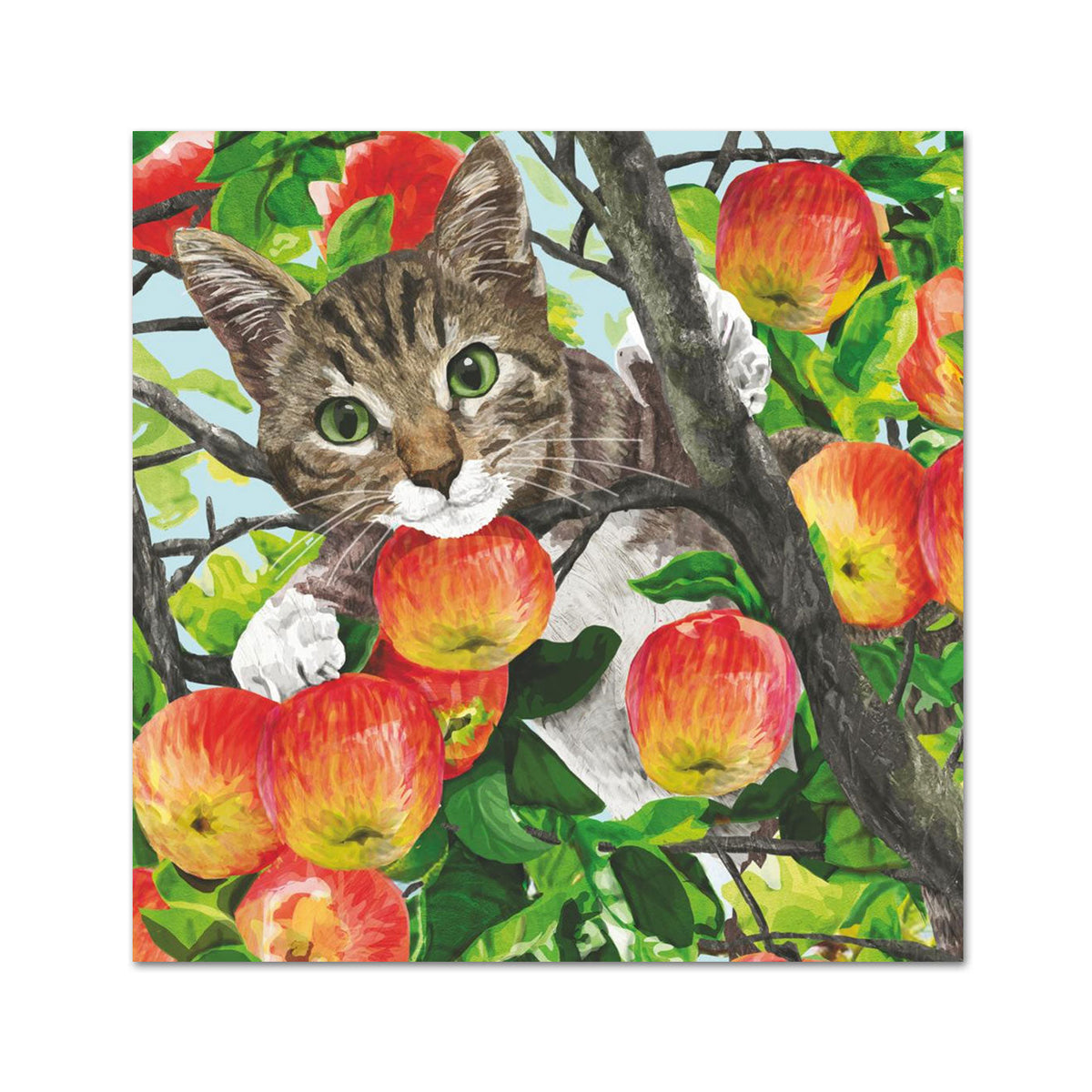 Cat in the Apple Tree Paper Beverage Napkins