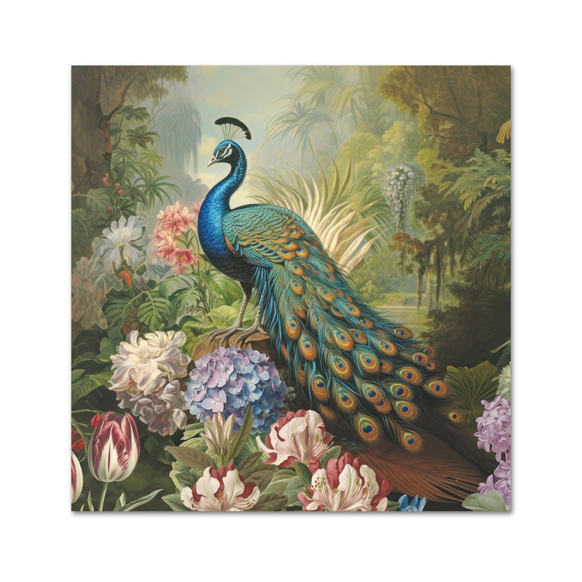 Olympos Peacock Paper Beverage Napkins