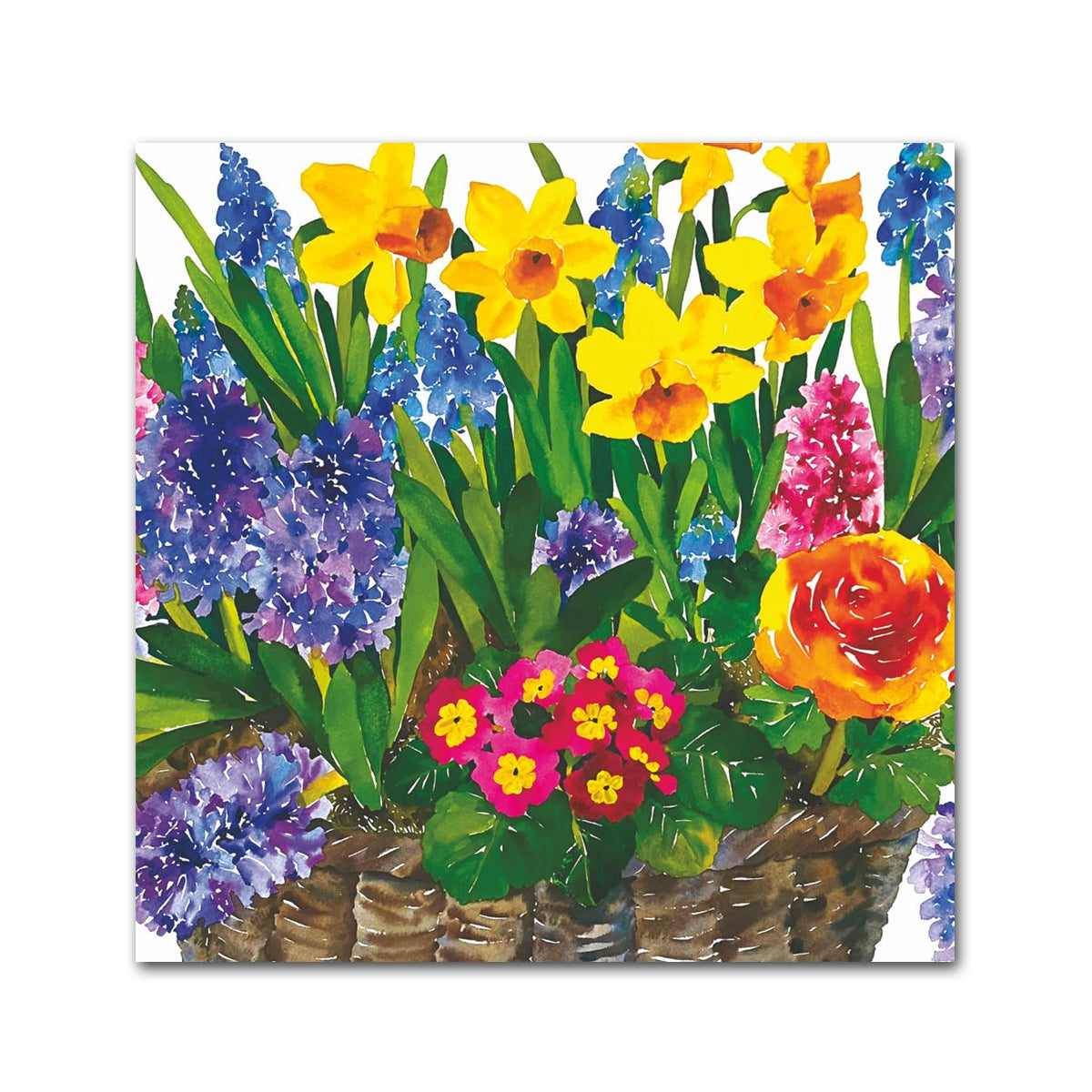 Spring Basket Paper Beverage Napkins