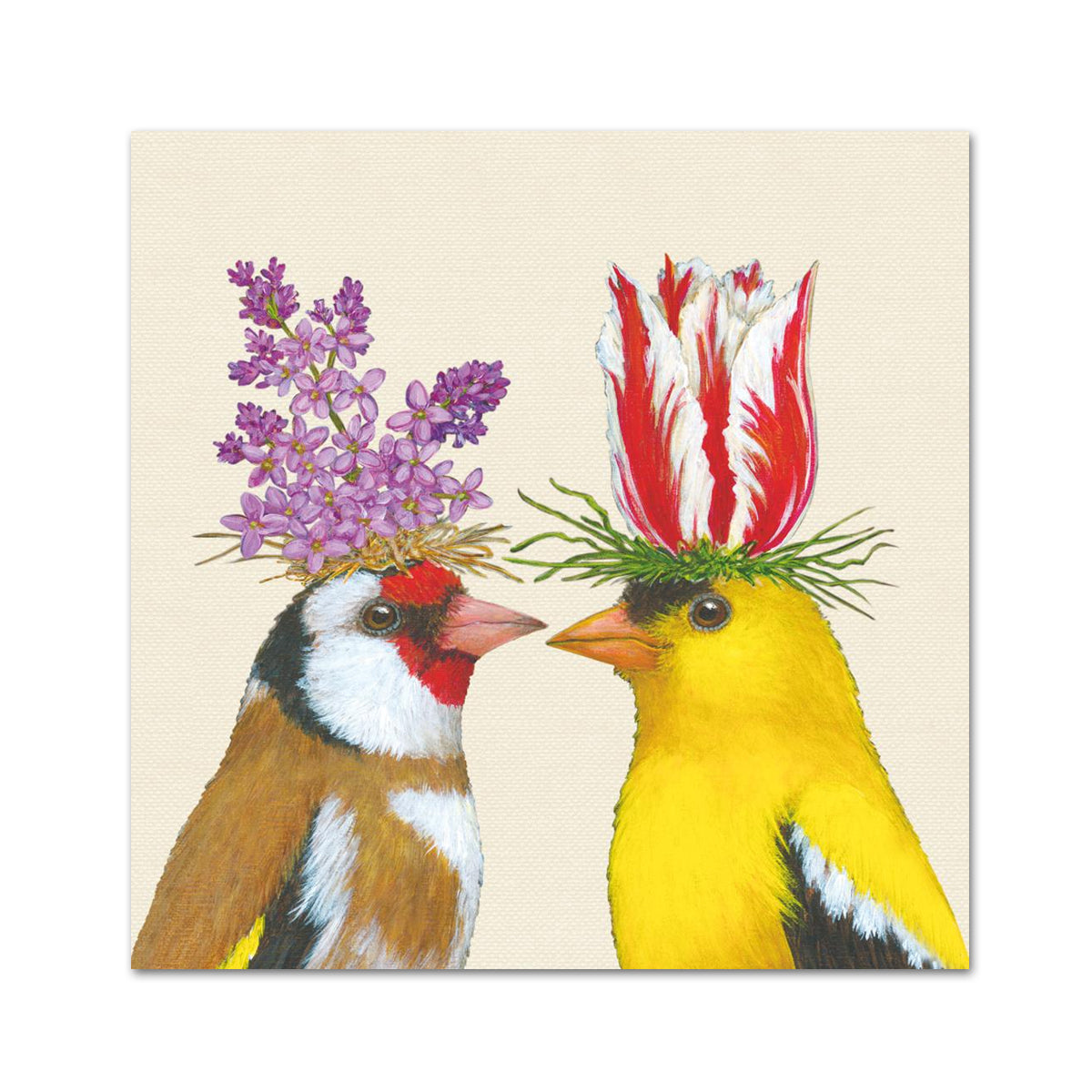 Spring Romance by Vicki Sawyer Paper Beverage Napkins