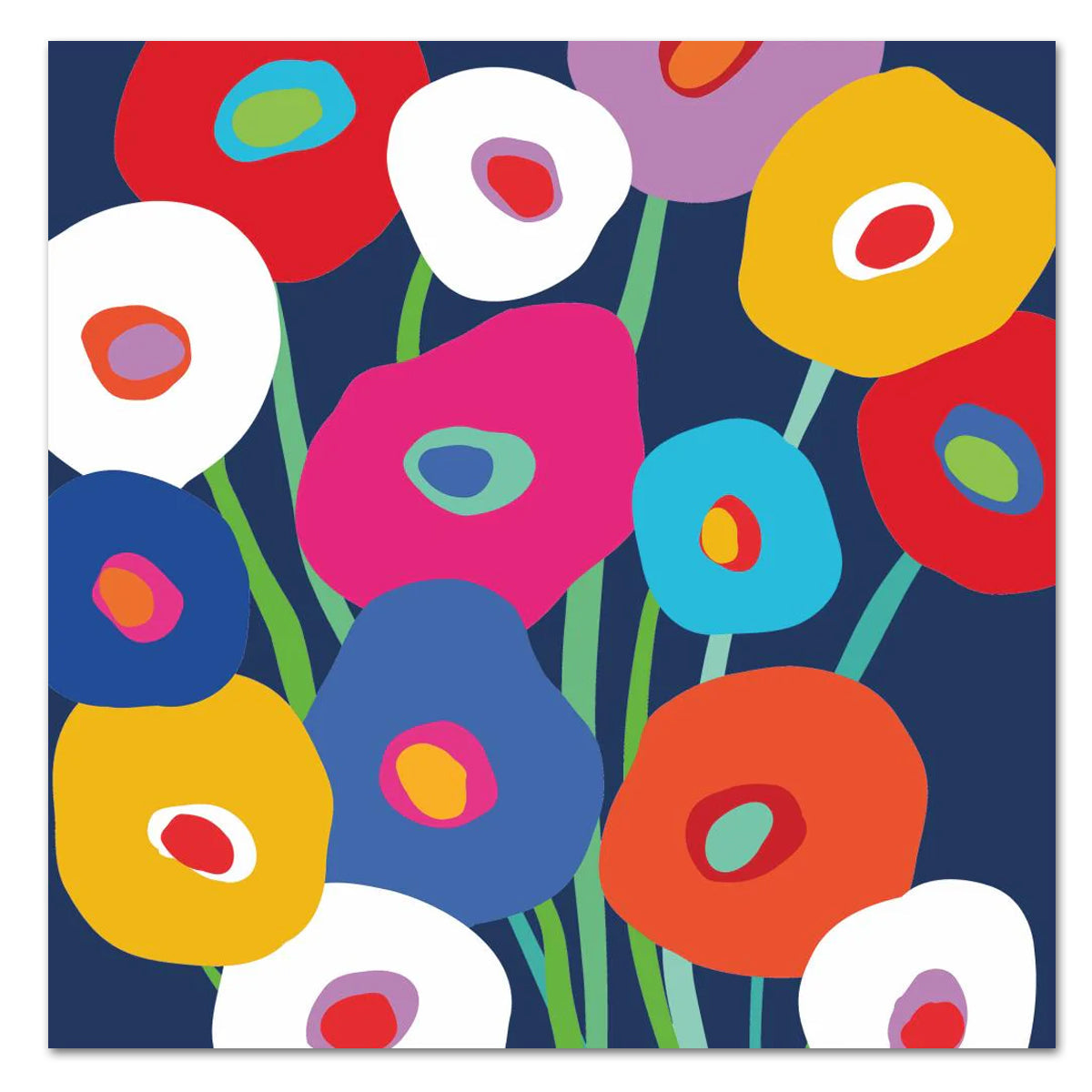 Super Bloom BluePaper Luncheon Napkins