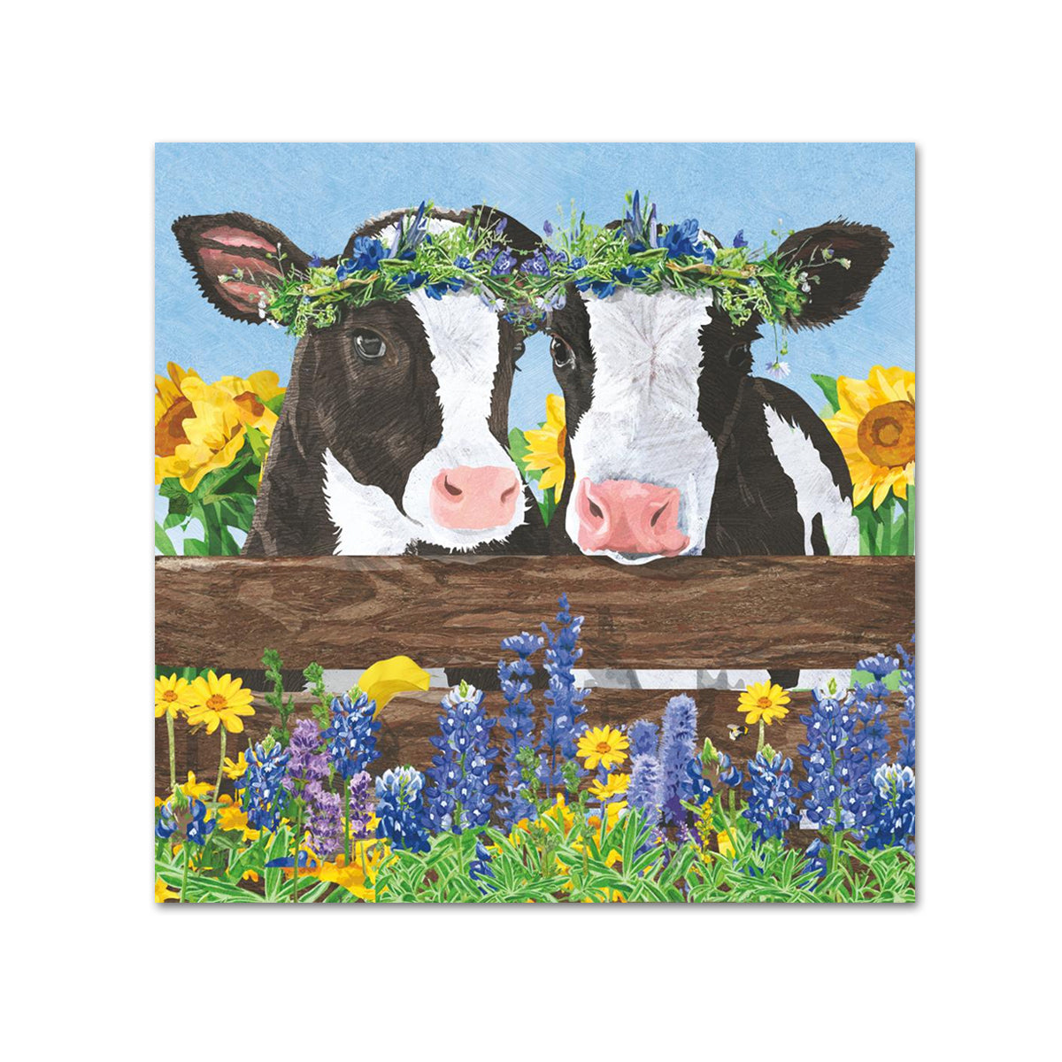 Borden & Clover Cows Paper Beverage Napkins