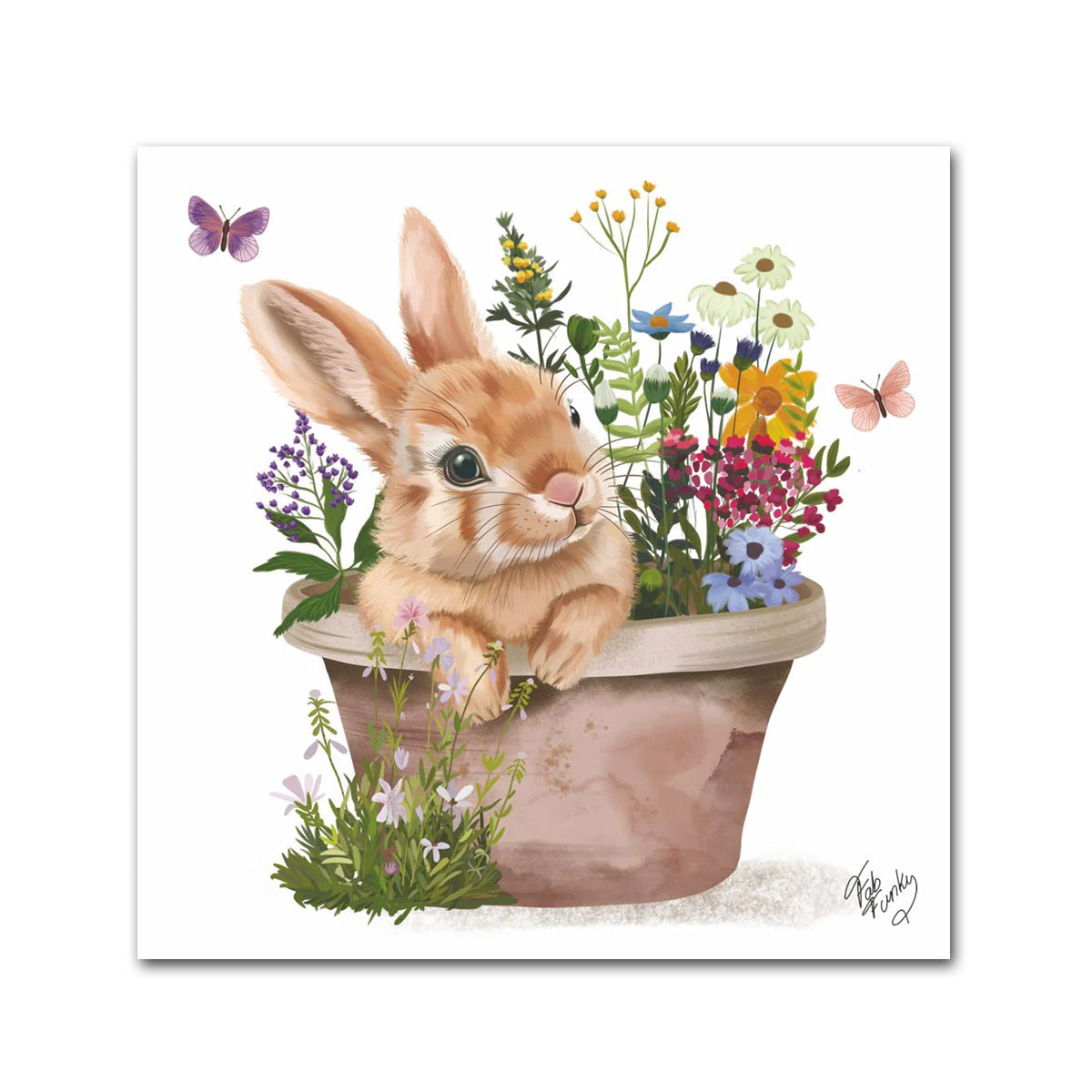 Colette the Bunny Paper Beverage Napkins