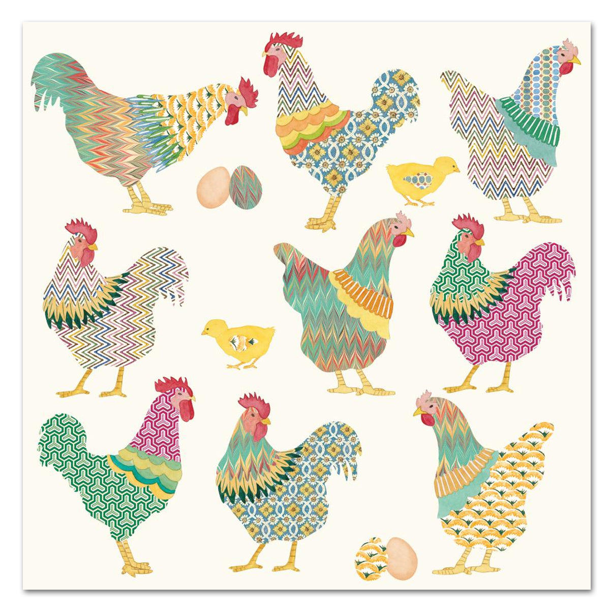 Galli & Galline Chickens  Paper Luncheon Napkins