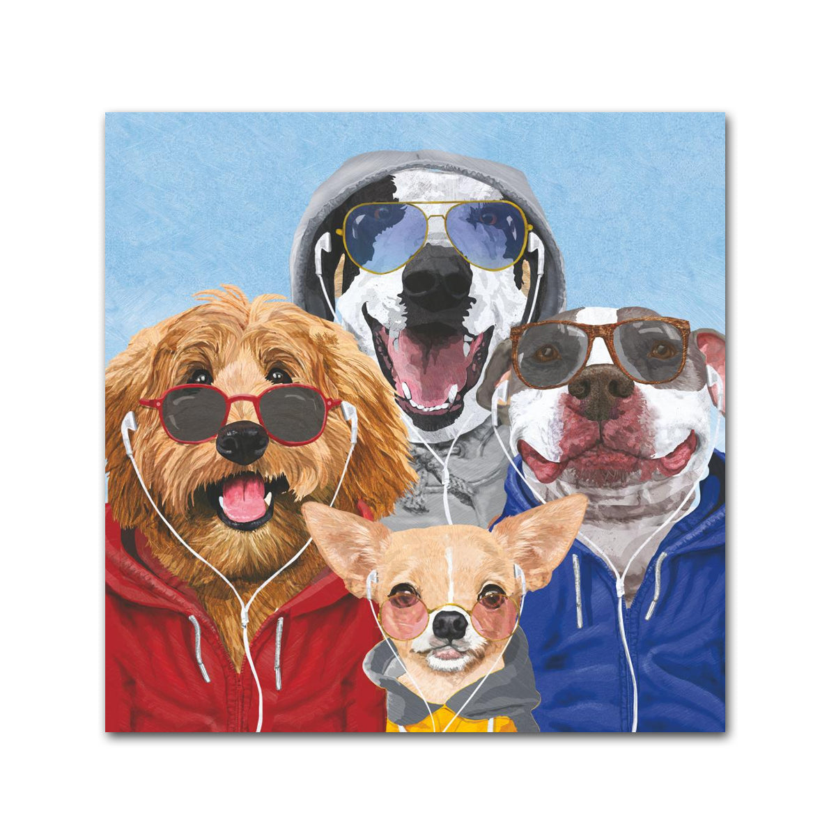 Chillin' Dogs Paper Beverage Napkins