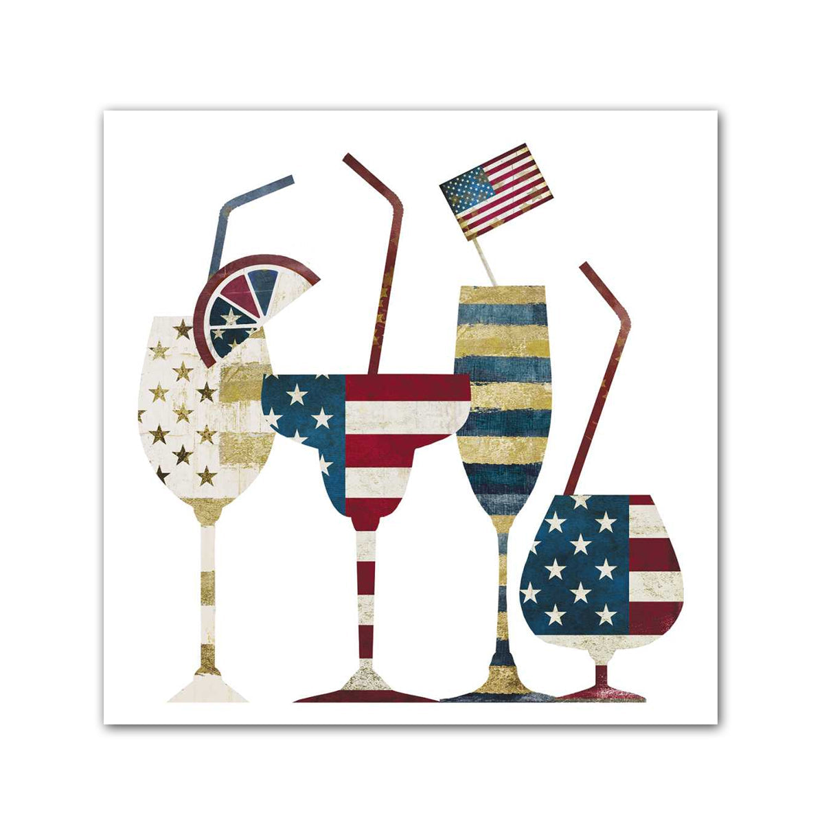 Drink Up, America! Paper Cocktail Napkins