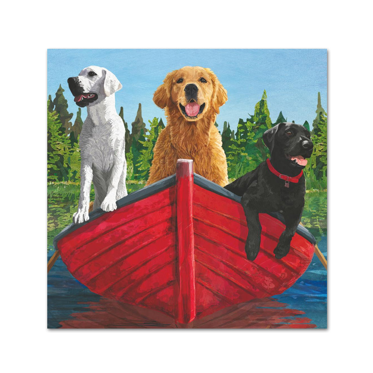 Dogs Gone Fishin' Paper Beverage Napkins