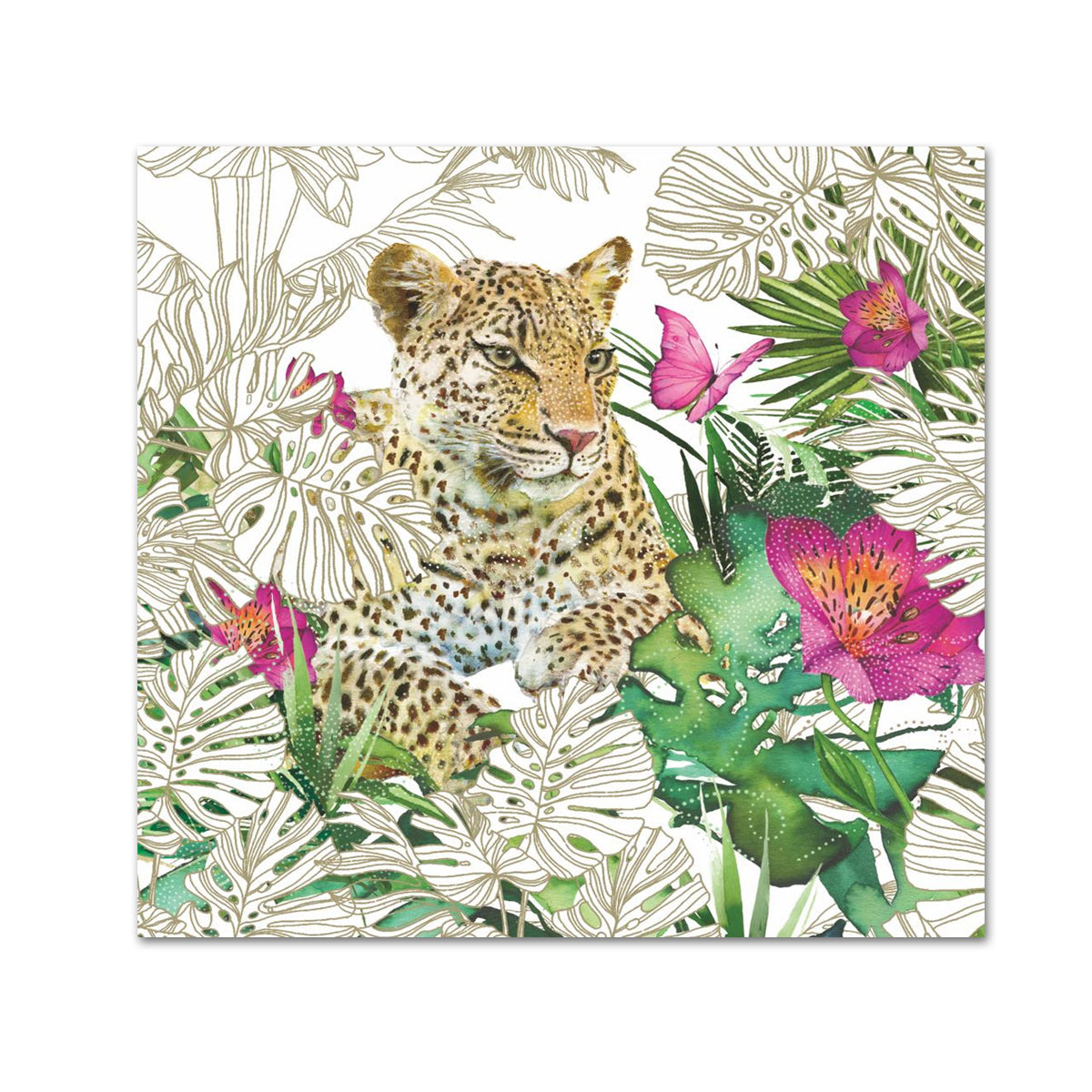 Leopard Jungle Paper Beverage Napkins