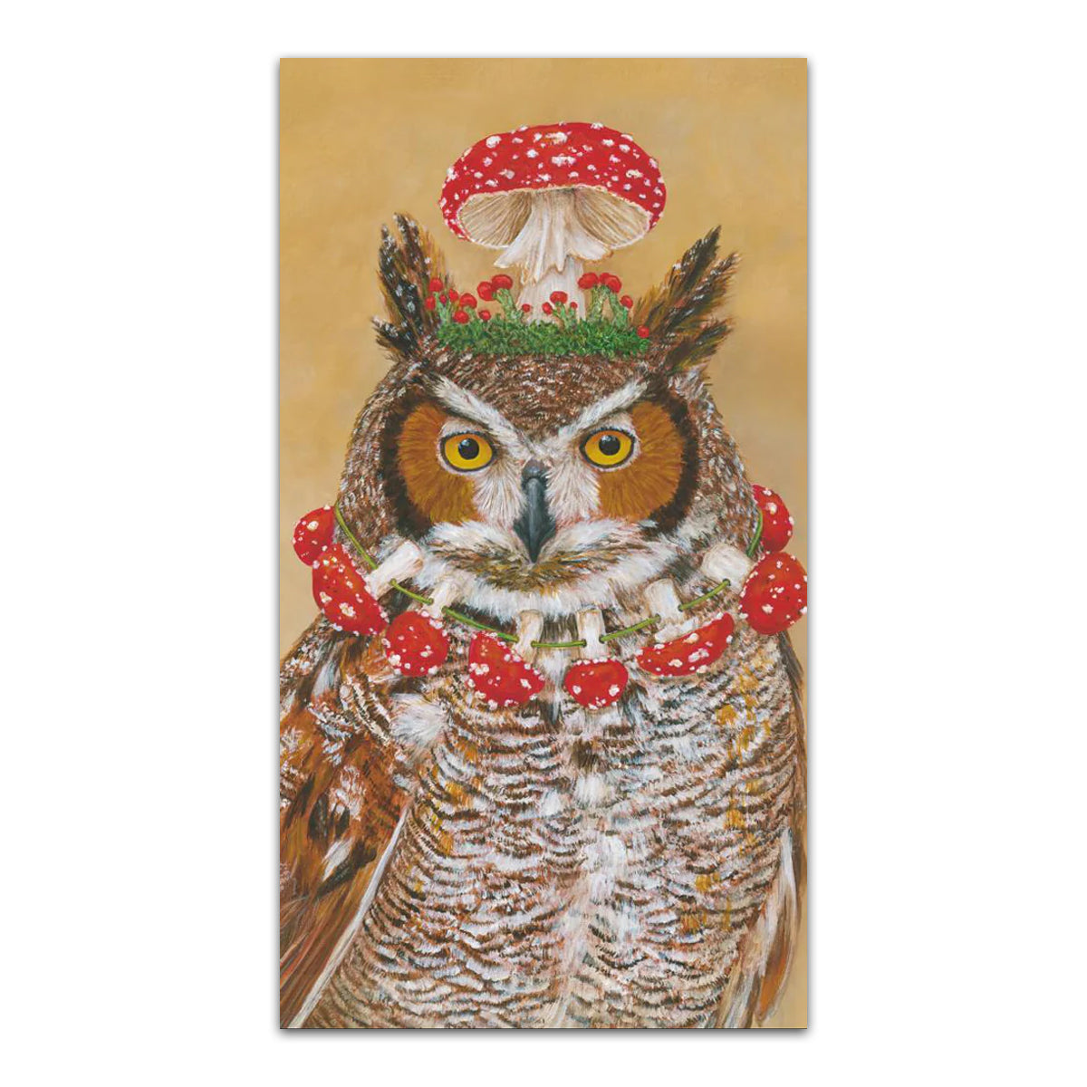 Pageant Queen Owl Paper Guest Towels by Vicki Sawyer