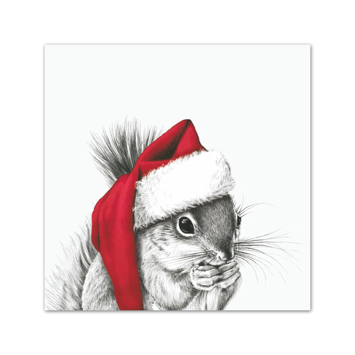 Santa Squirrel Paper Beverage Napkins