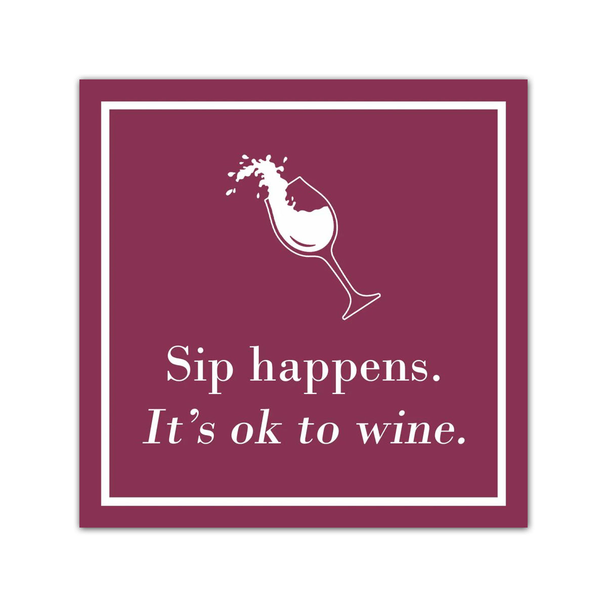 Sip Happens Funy Paper Cocktail Napkins