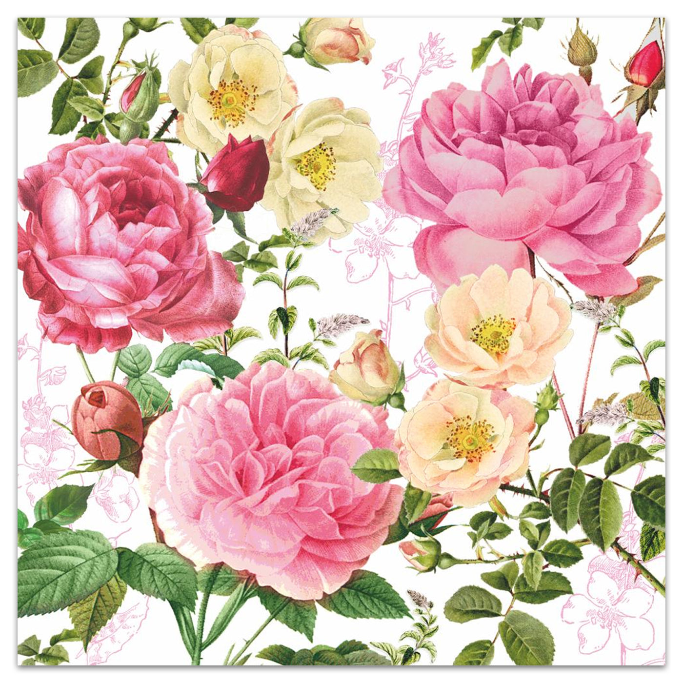 Rosalie Garden Paper Luncheon Napkins