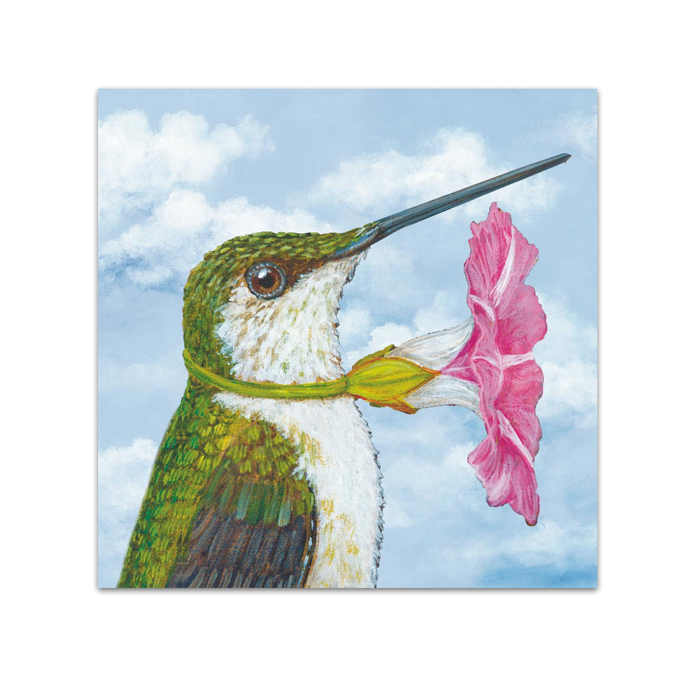 Lucinda the Hummingbird Paper Beverage Napkins by Vicki Sawyer