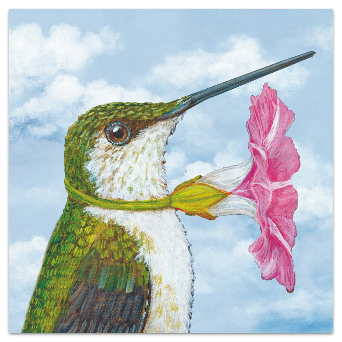 Lucinda the Hummingbird Paper Luncheon Napkins by Vicki Sawyer