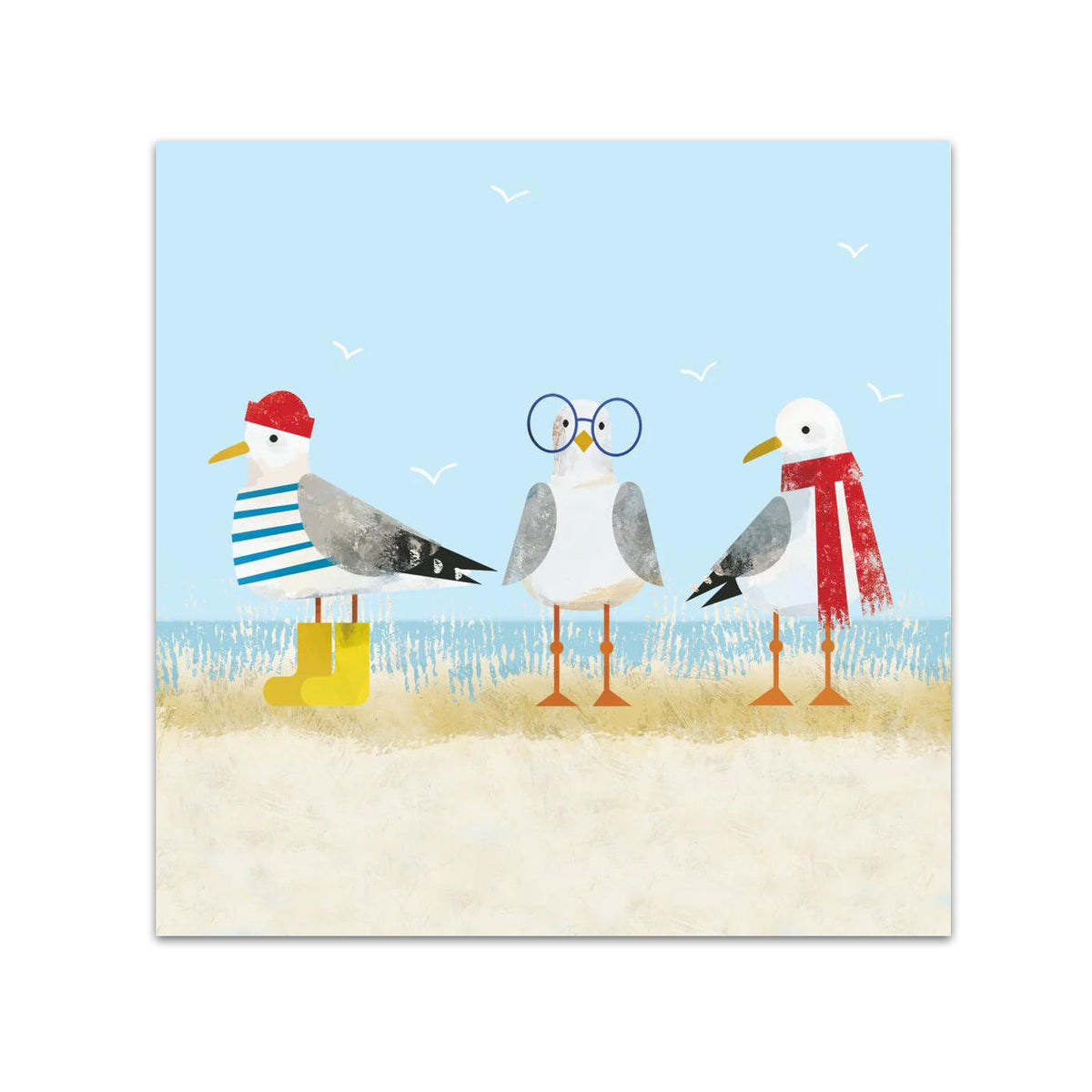 Sassy Seagulls Beverage Napkins