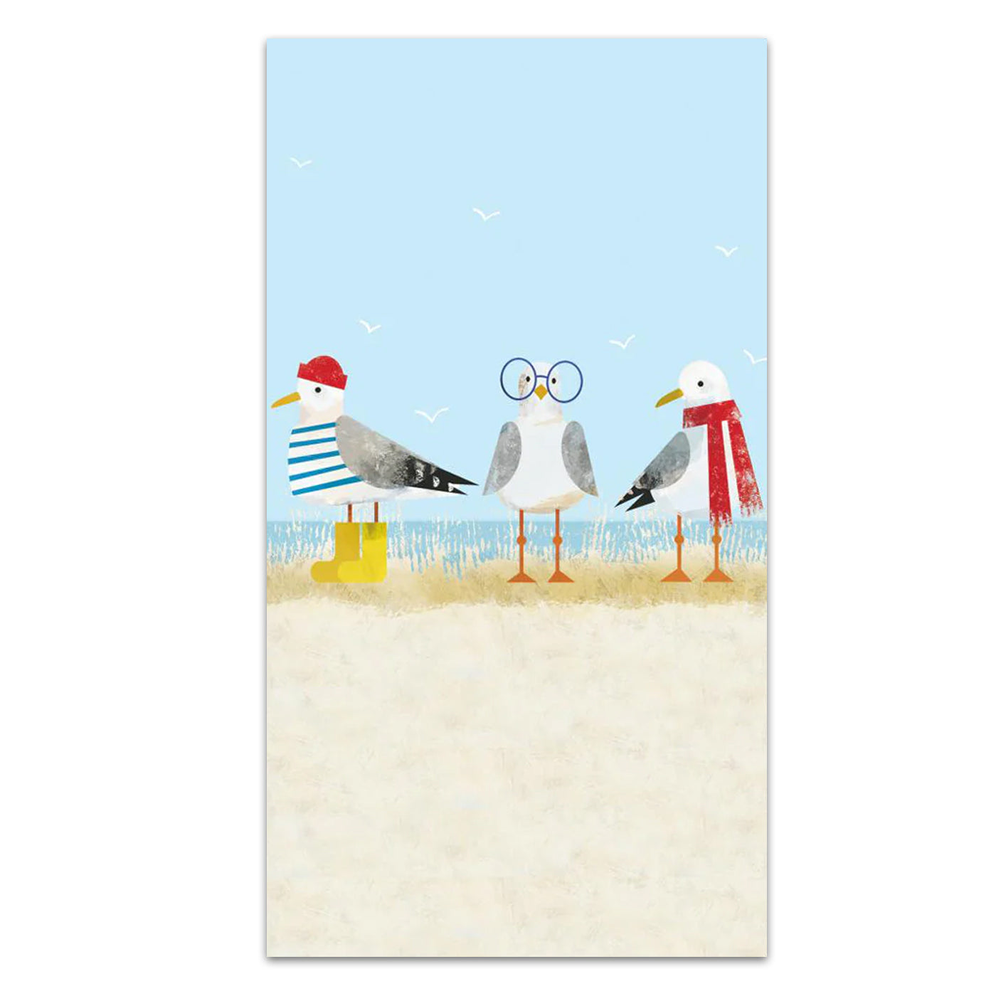 Sassy Seagulls  Paper Guest Towels - Buffet Napkins