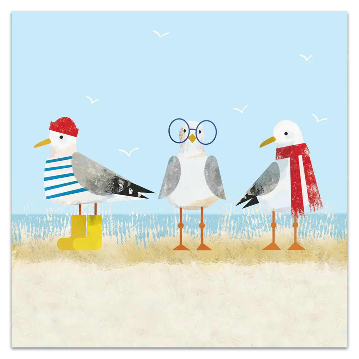Sassy Seagulls  Paper Luncheon Napkins
