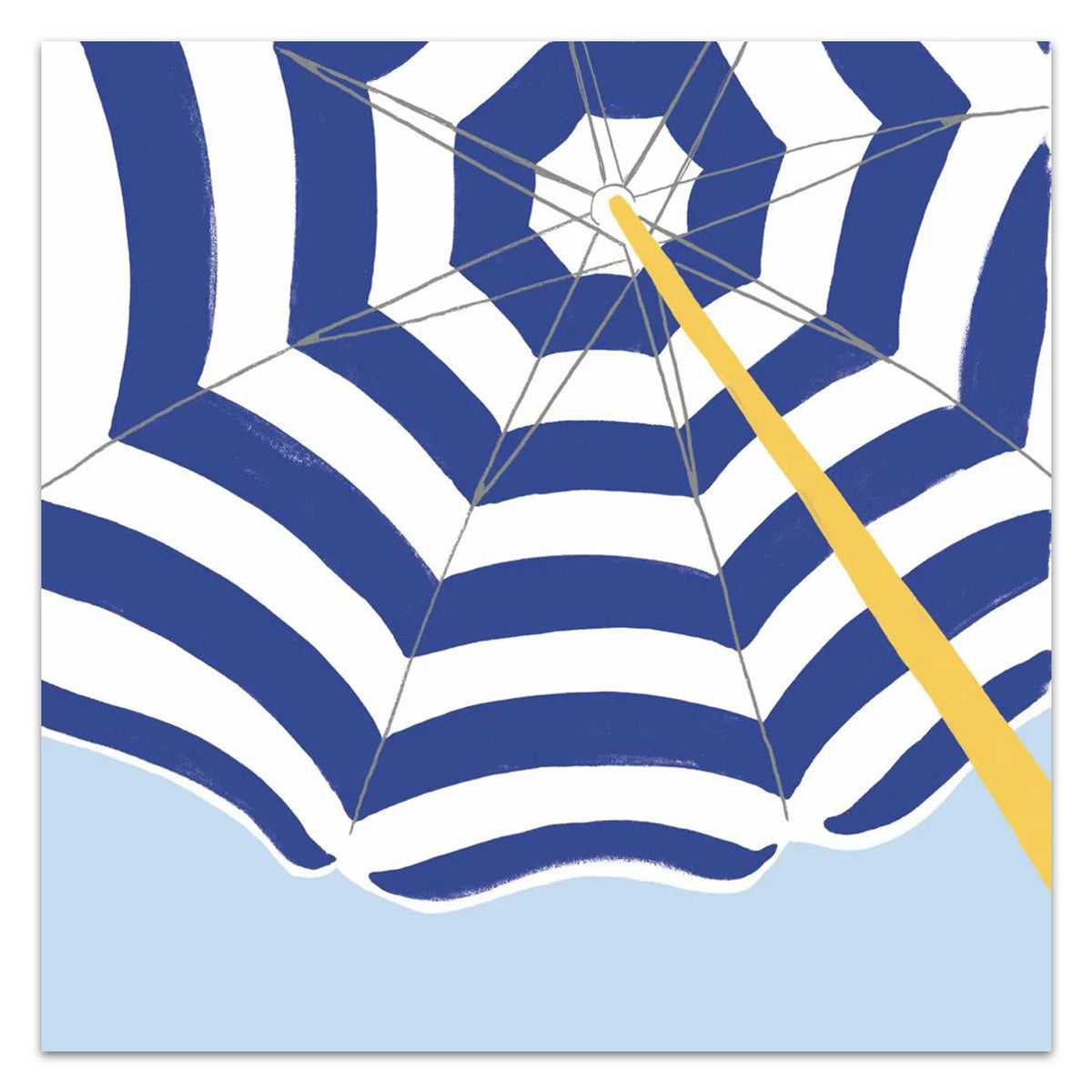 Beach Umbrella Blue Paper Luncheon Napkins