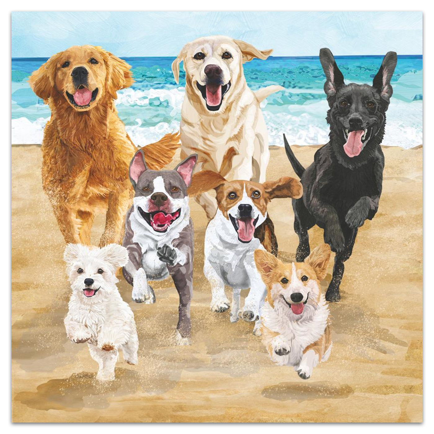 Release the Beach Hounds!  Paper Luncheon Napkins