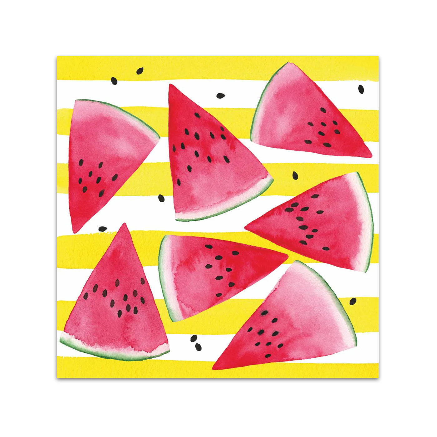Watermelon & Stripes Paper Beverage Napkins