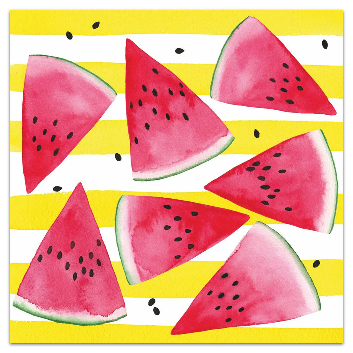 Watermelon & Stripes Paper Luncheon Napkins