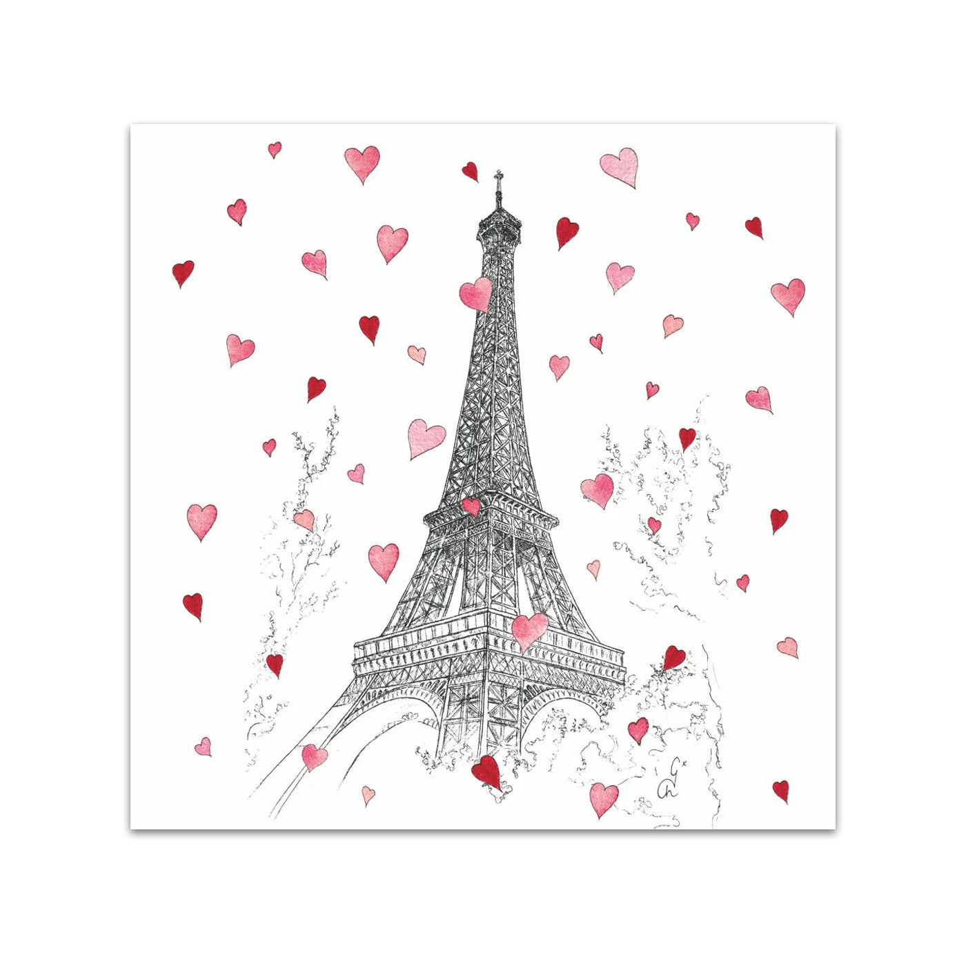 Paris Love Paper Beverage Napkins
