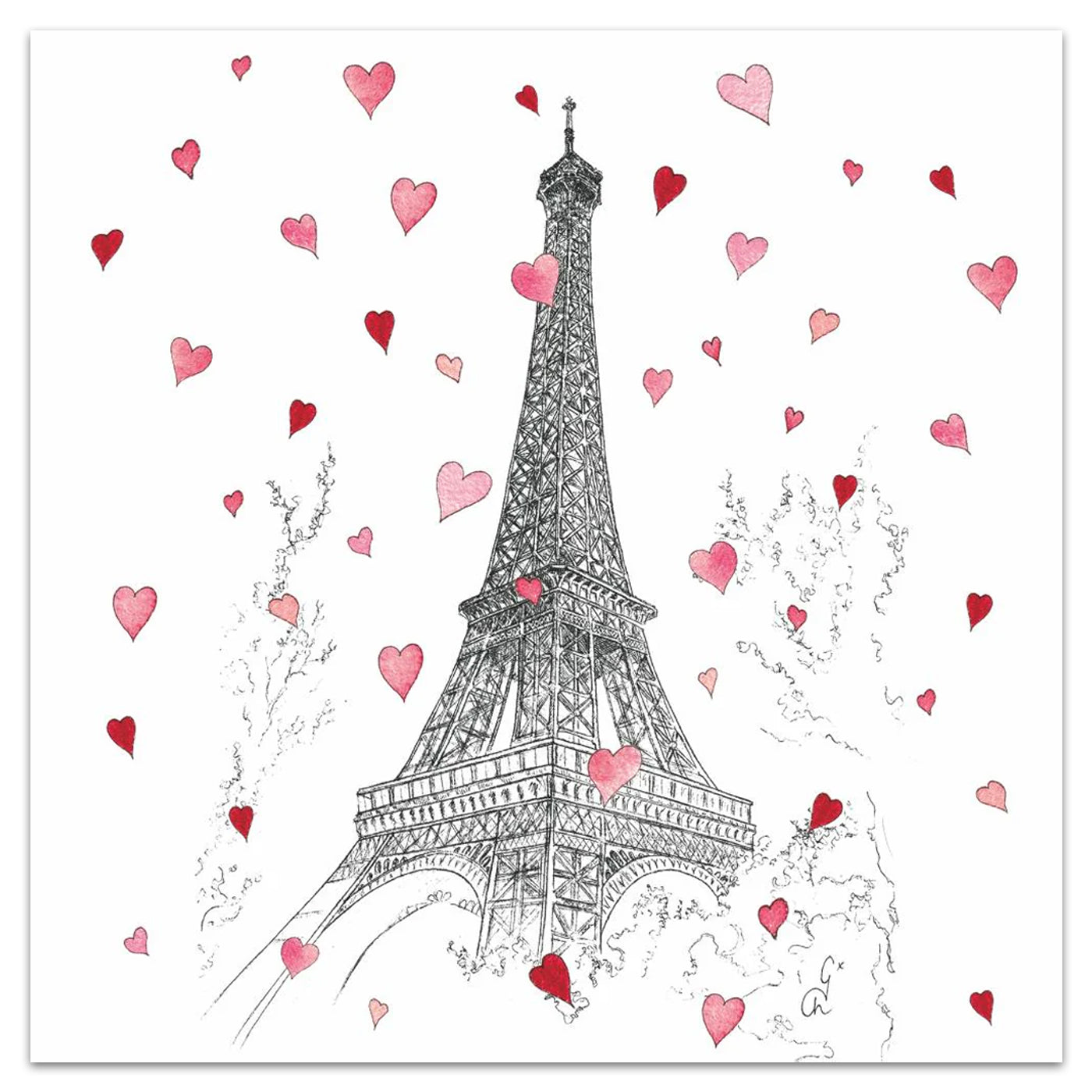 Paris Love Paper Luncheon Napkins