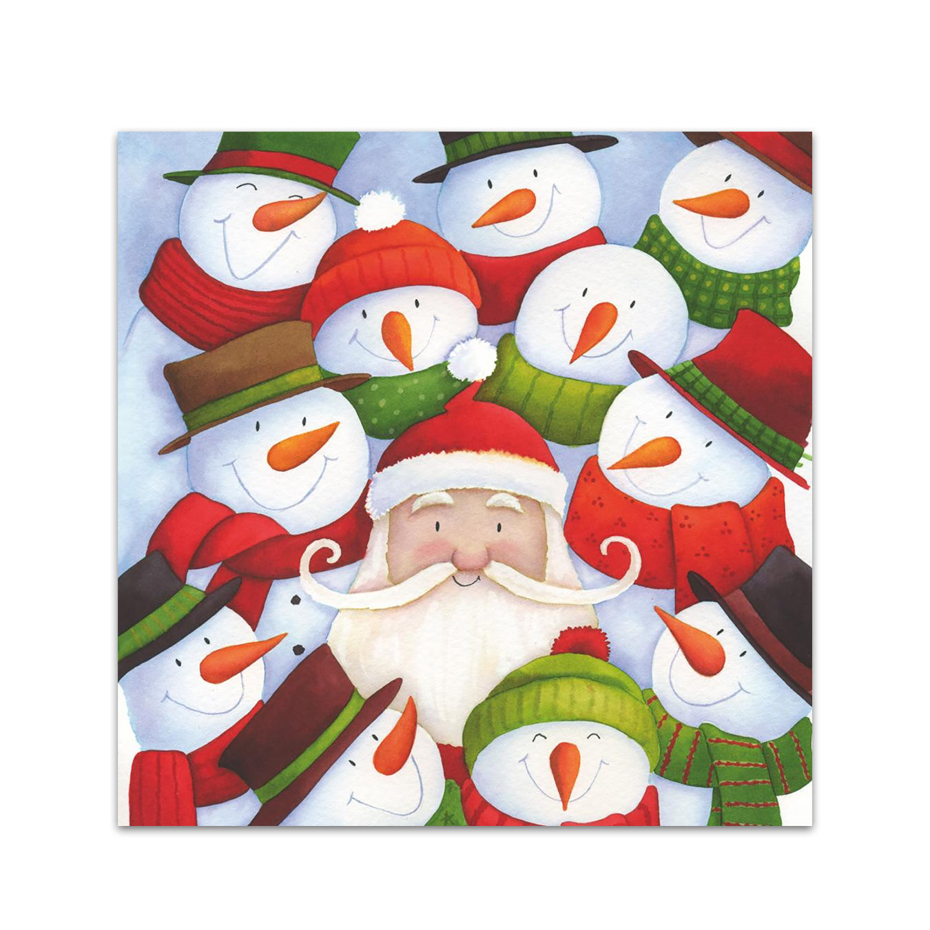 Santa's Party Circle Paper Beverage Napkins