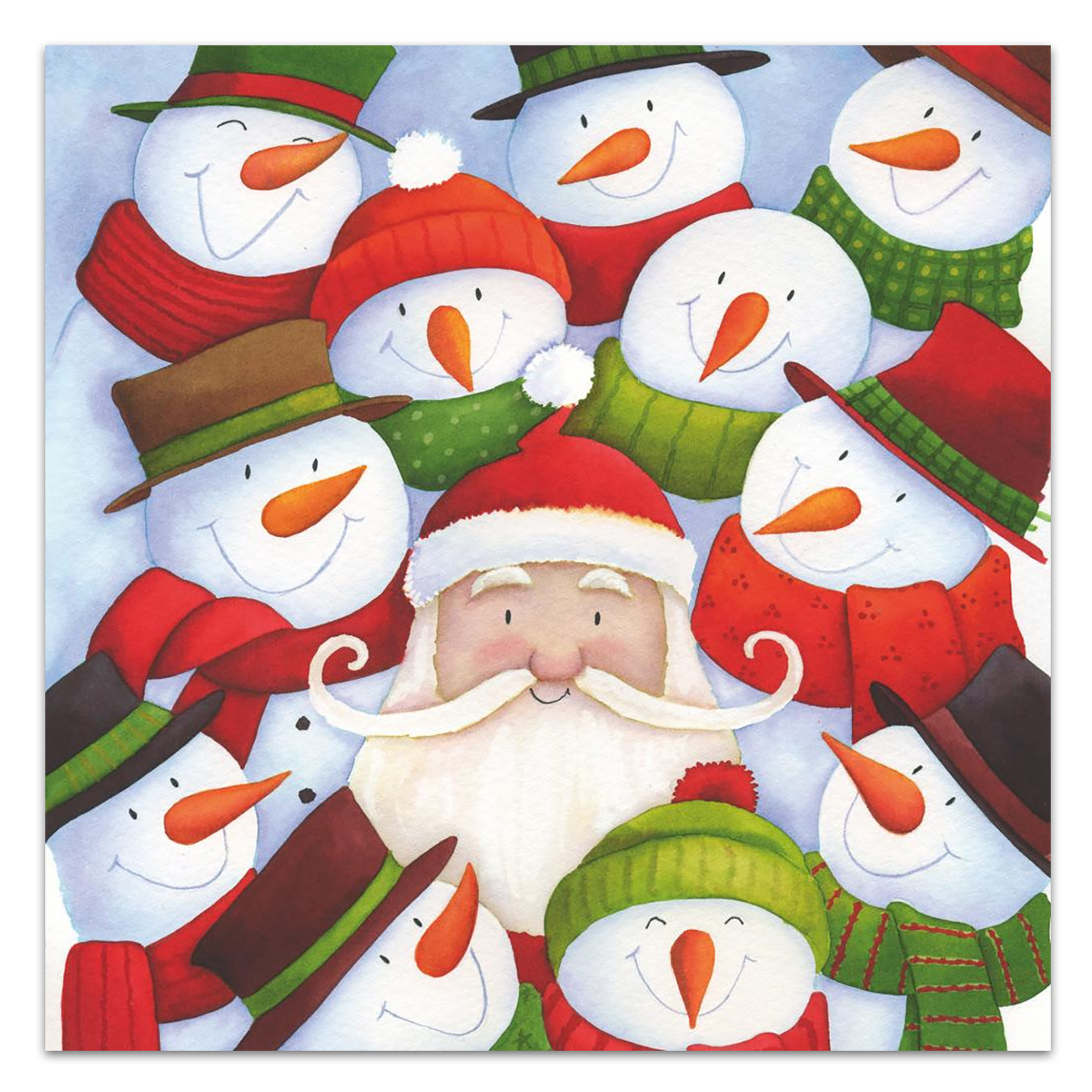 Santa's Party Circle Parade Luncheon Napkins