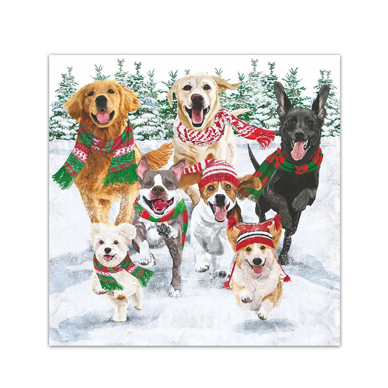 Snow Hounds Paper Beverage Napkins