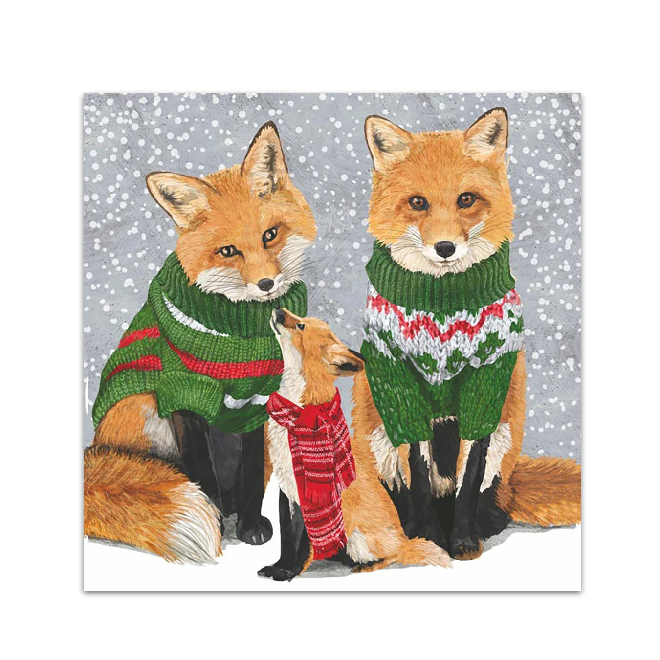 Sweater Foxes Paper Beverage Napkins