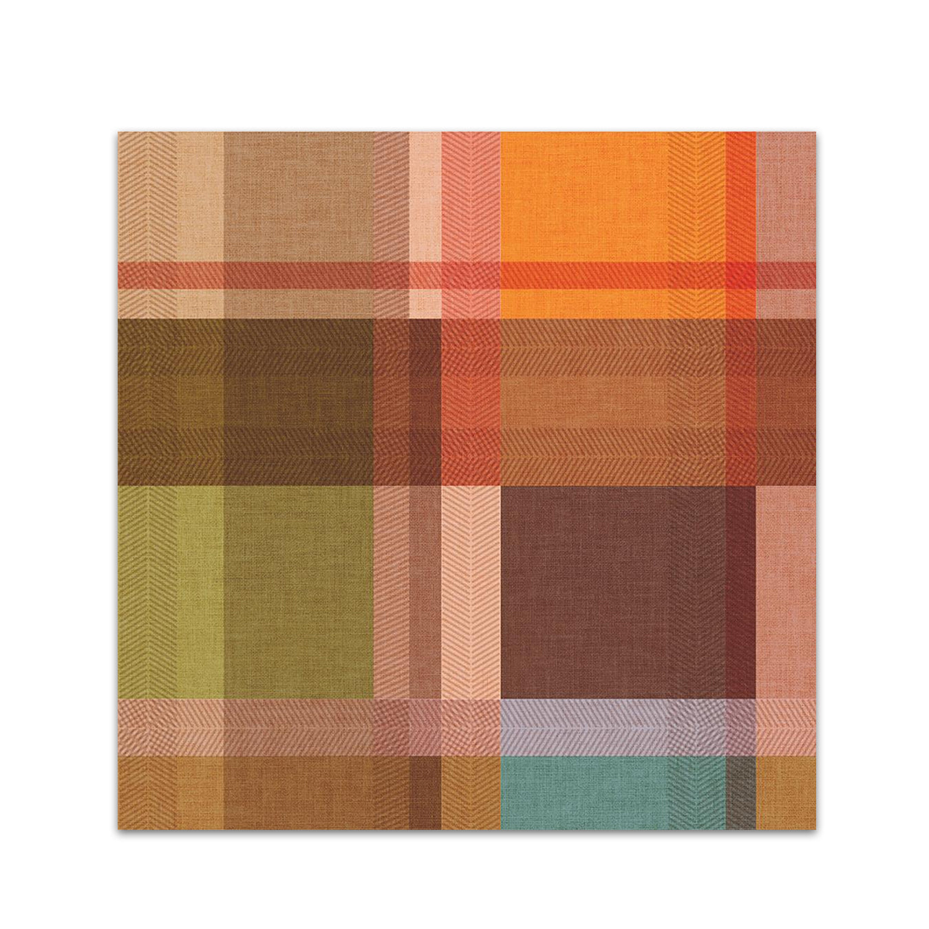 Autumn Plaid Paper Beverage Napkins