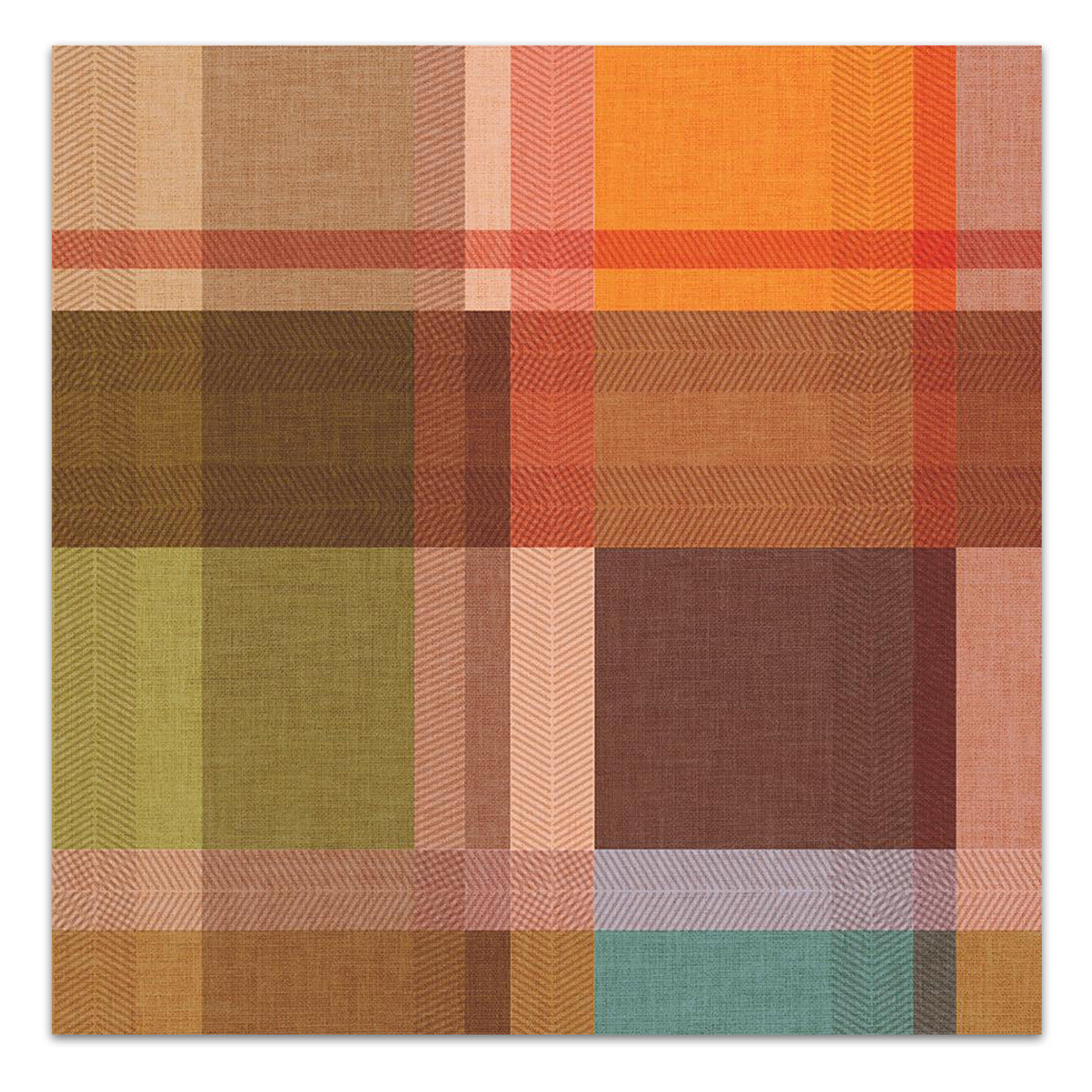 Autumn Plaid Paper Luncheon Napkins