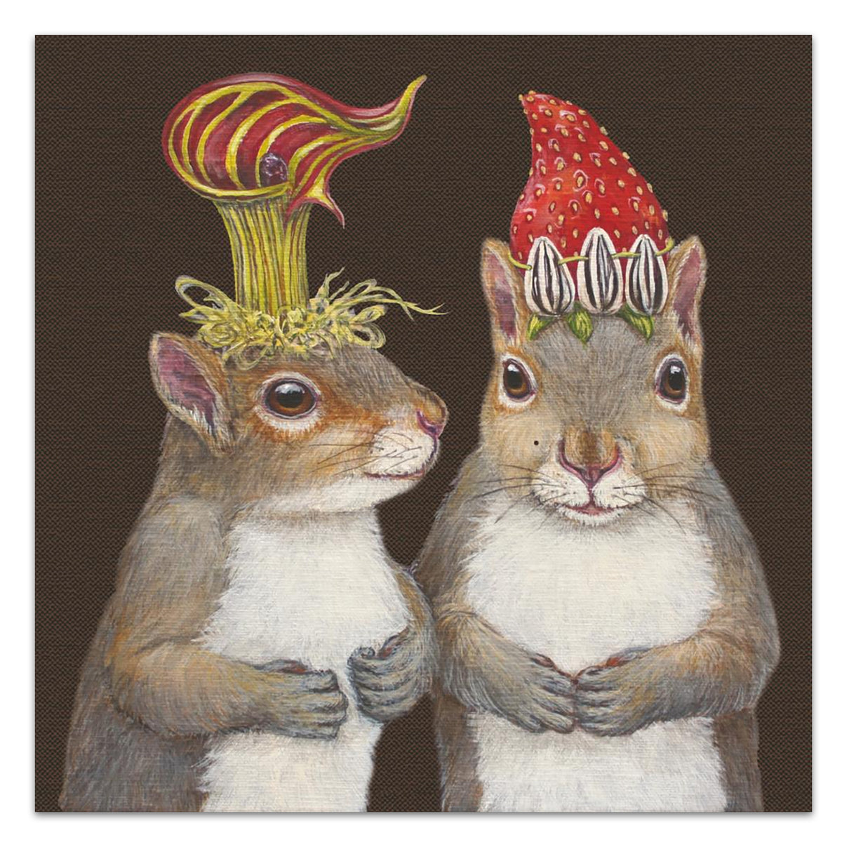 Sam & Kris Squirrels Paper Luncheon Napkins by Vicki Sawyer