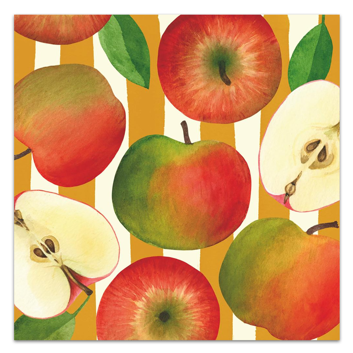 Apples & Stripes Paper Luncheon Napkins