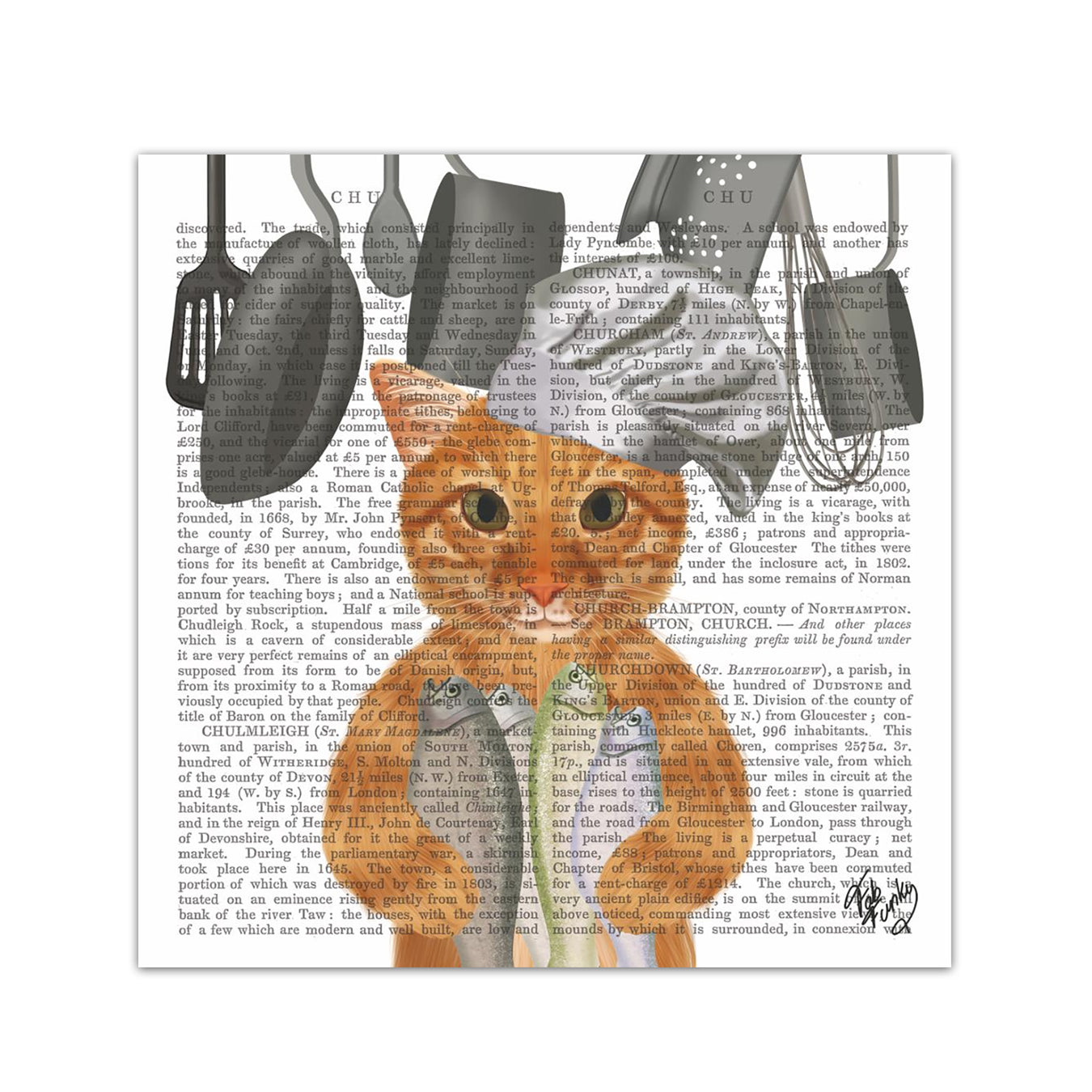 Cat Chef Paper Beverage Napkins
