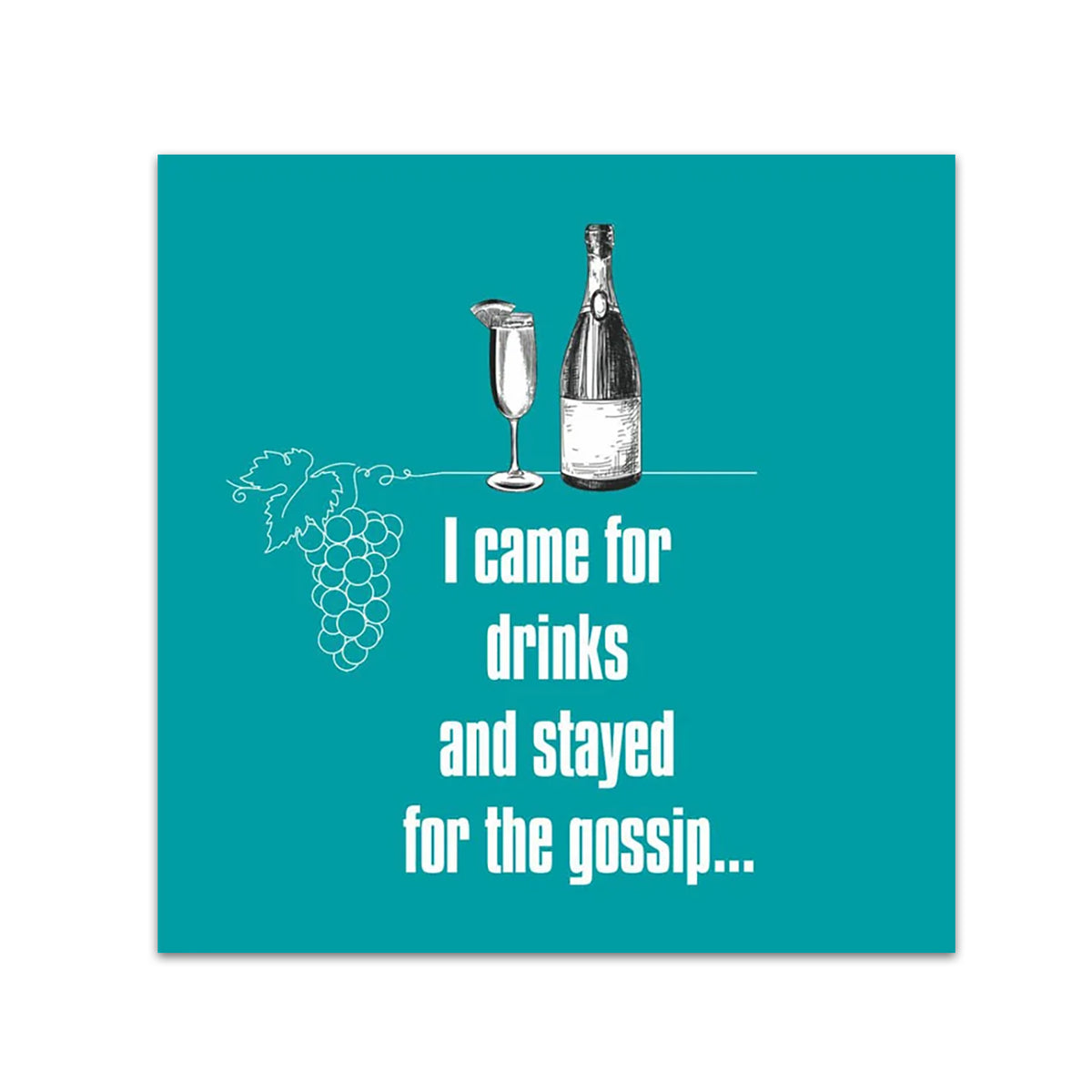 Came for Drinks Funny Paper Cocktail Napkins