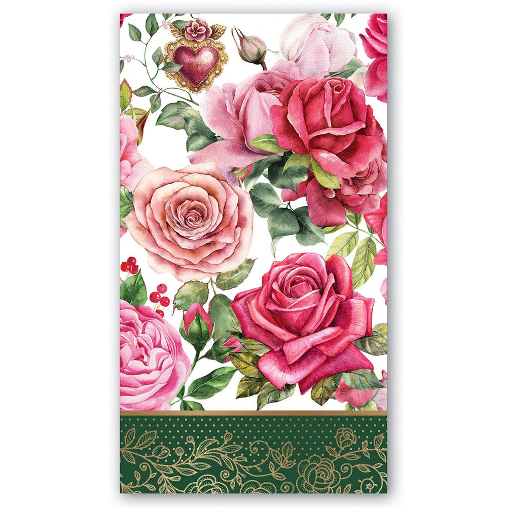 Royal Rose Paper Guest Towels - Hostess Napkins