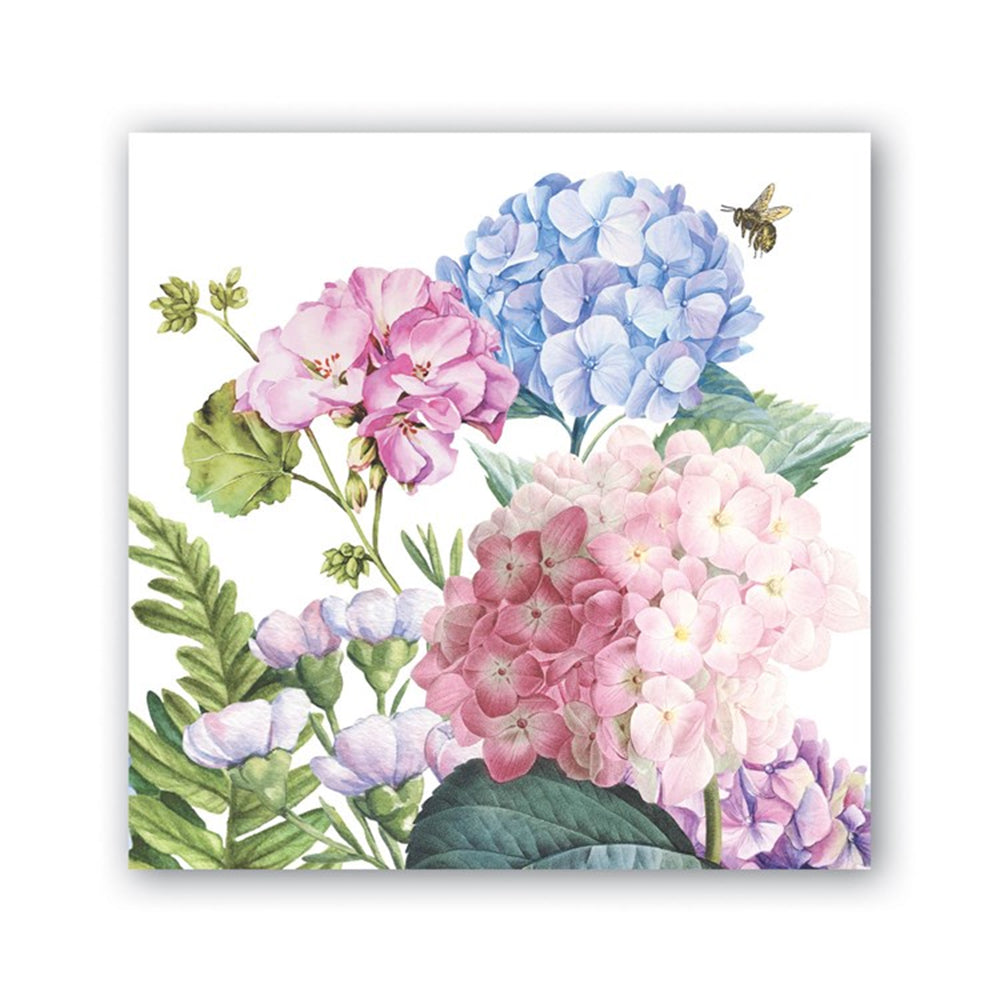 Wild Hydrangea Paper Beverage Napkins