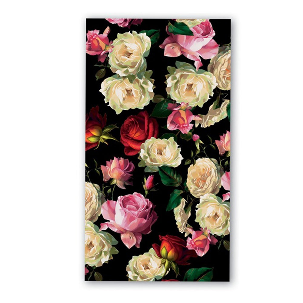Midnight Rose Paper Guest Towels - Buffet Napkins