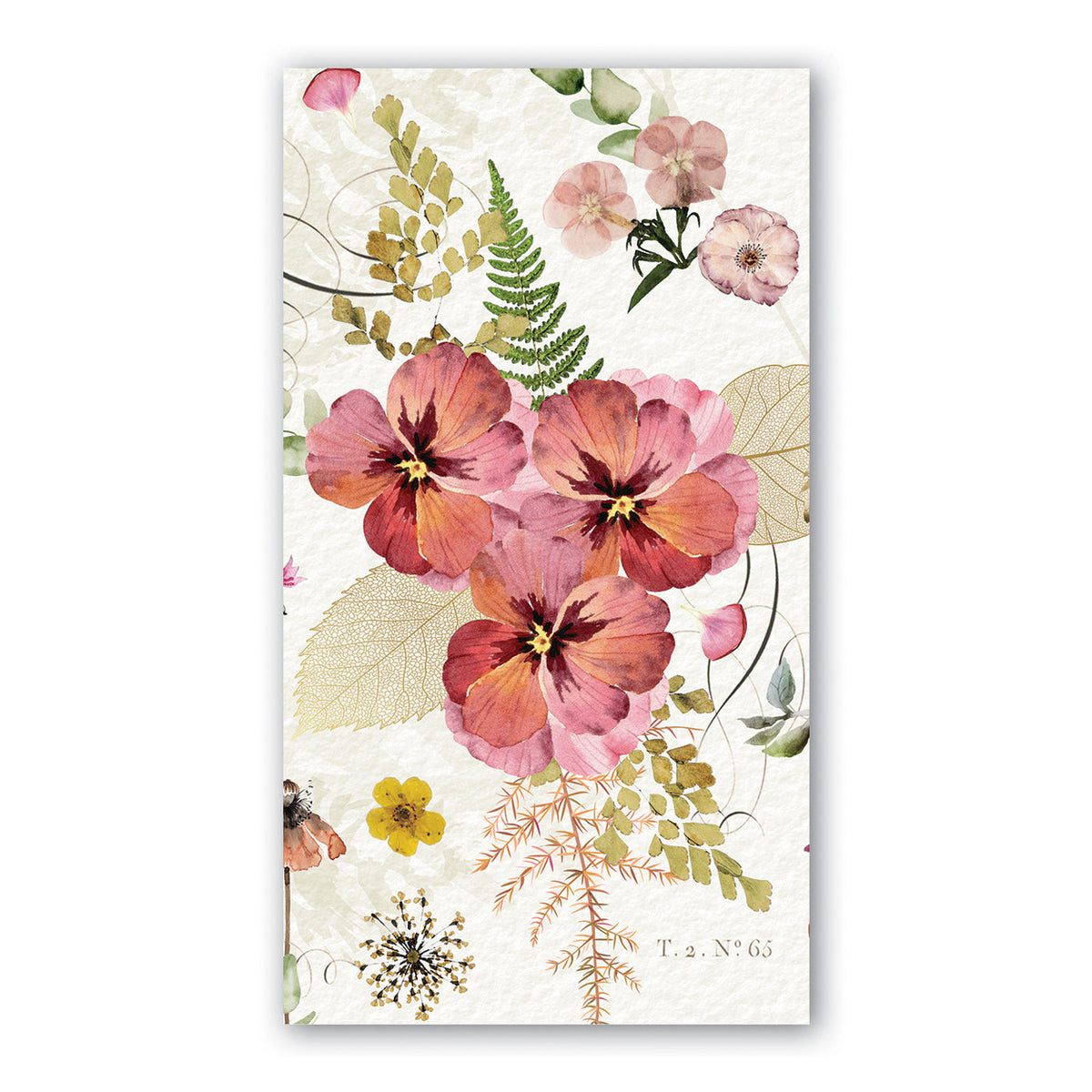 Pressed Flowers Paper Guest Towels - Buffet Napkins
