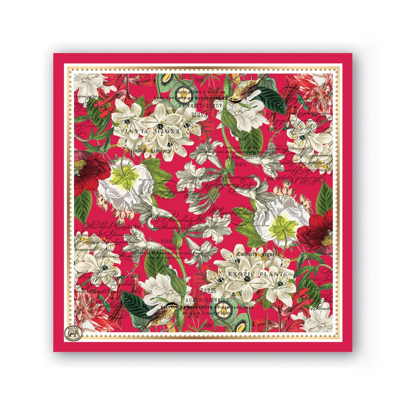 White Christmas Paper Beverage Napkins