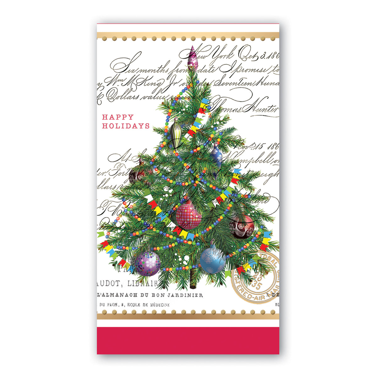 White Christmas  Paper Guest Towels - Buffet Napkins