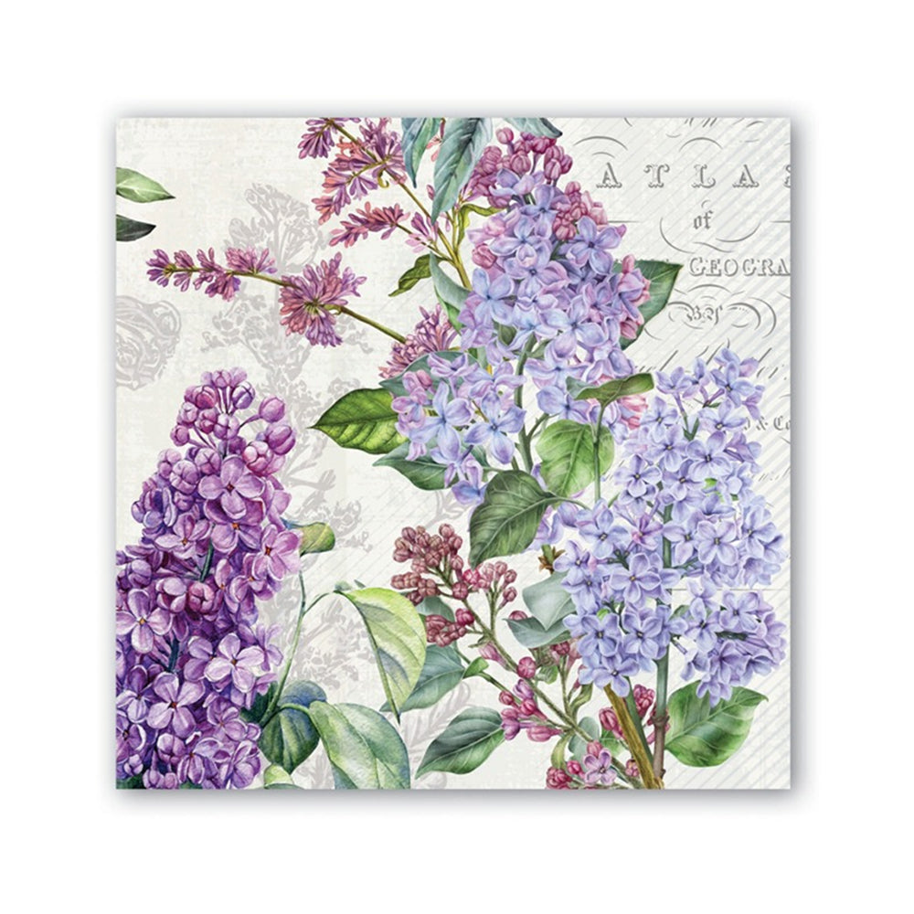 French Lilacs Paper Beverage Napkins